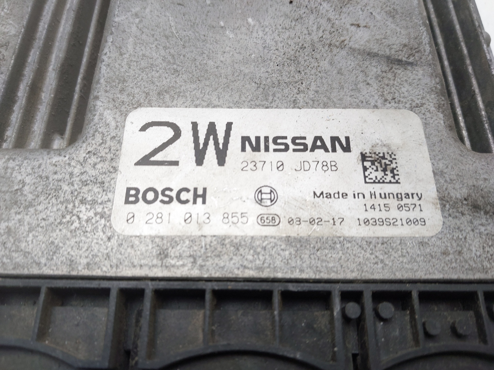 NISSAN Qashqai 1 generation (2007-2014) Engine Control Unit ECU 23710JD78B 23124218