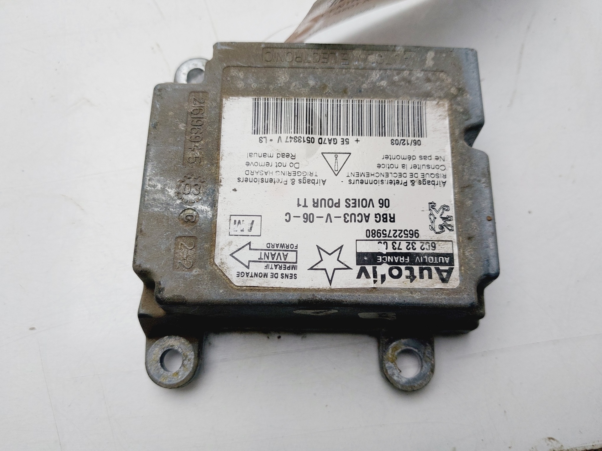 VOLKSWAGEN Up 1 generation (2011-2024) SRS Control Unit 9652275980 25584663