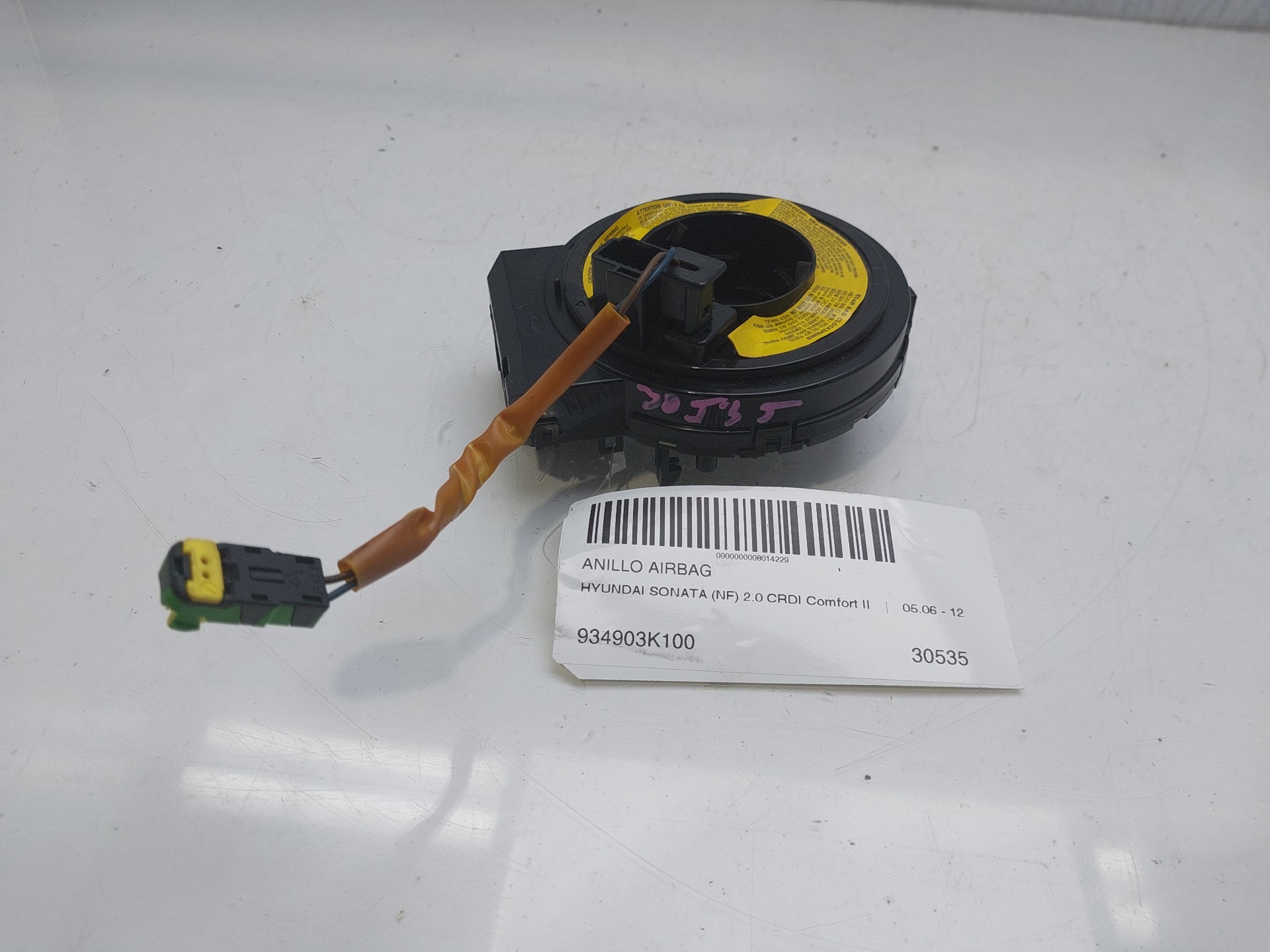 HYUNDAI Sonata 4 generation (1998-2012) Rat Slip Ring Squib 934903K100 24073966