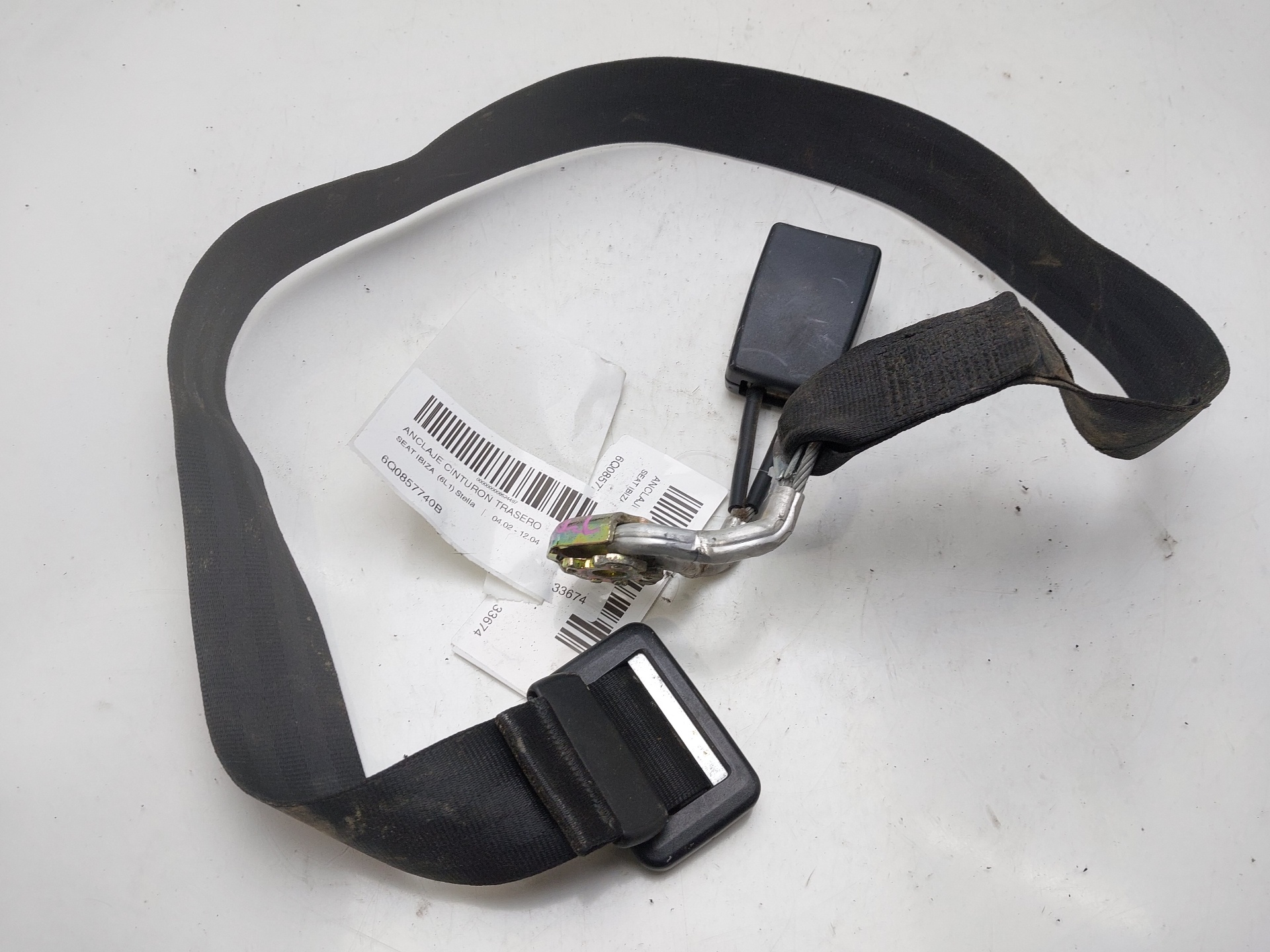 SEAT Cordoba 2 generation (1999-2009) Rear Left Seat Buckle 6Q0857740B 23069486