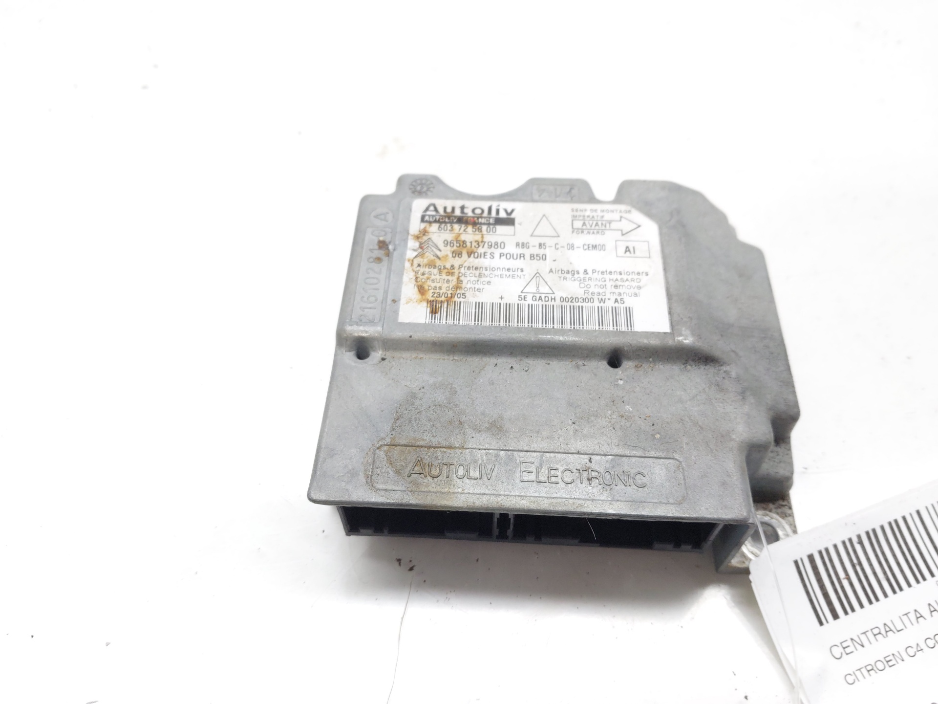 CITROËN C4 1 generation (2004-2011) SRS Control Unit 9658137980 22468507