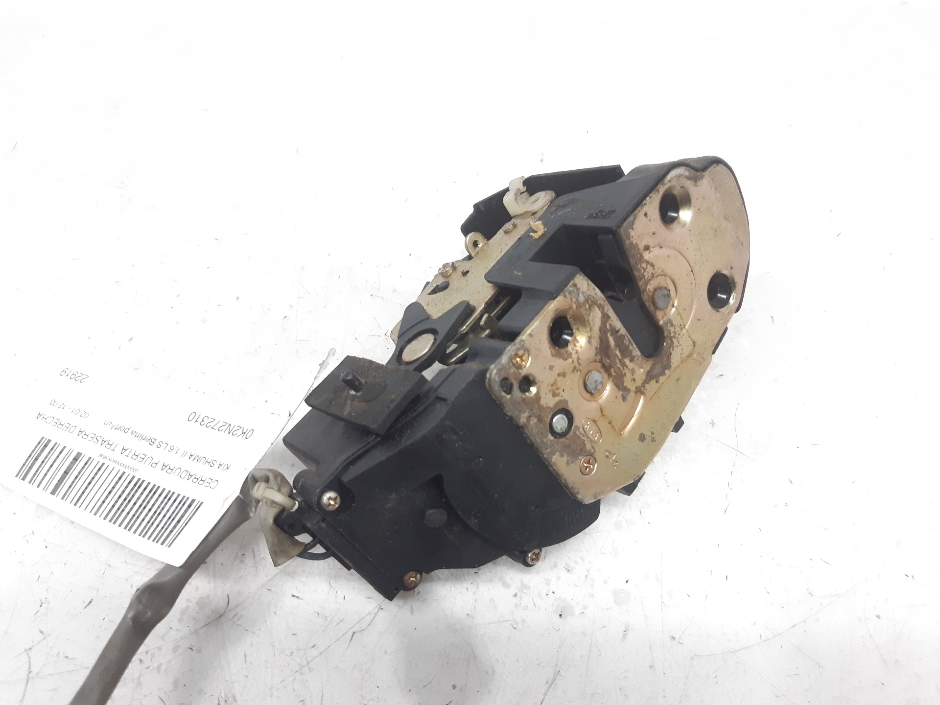 KIA Shuma 2 generation (2001-2004) Rear Right Door Lock 0K2N272310 18655346