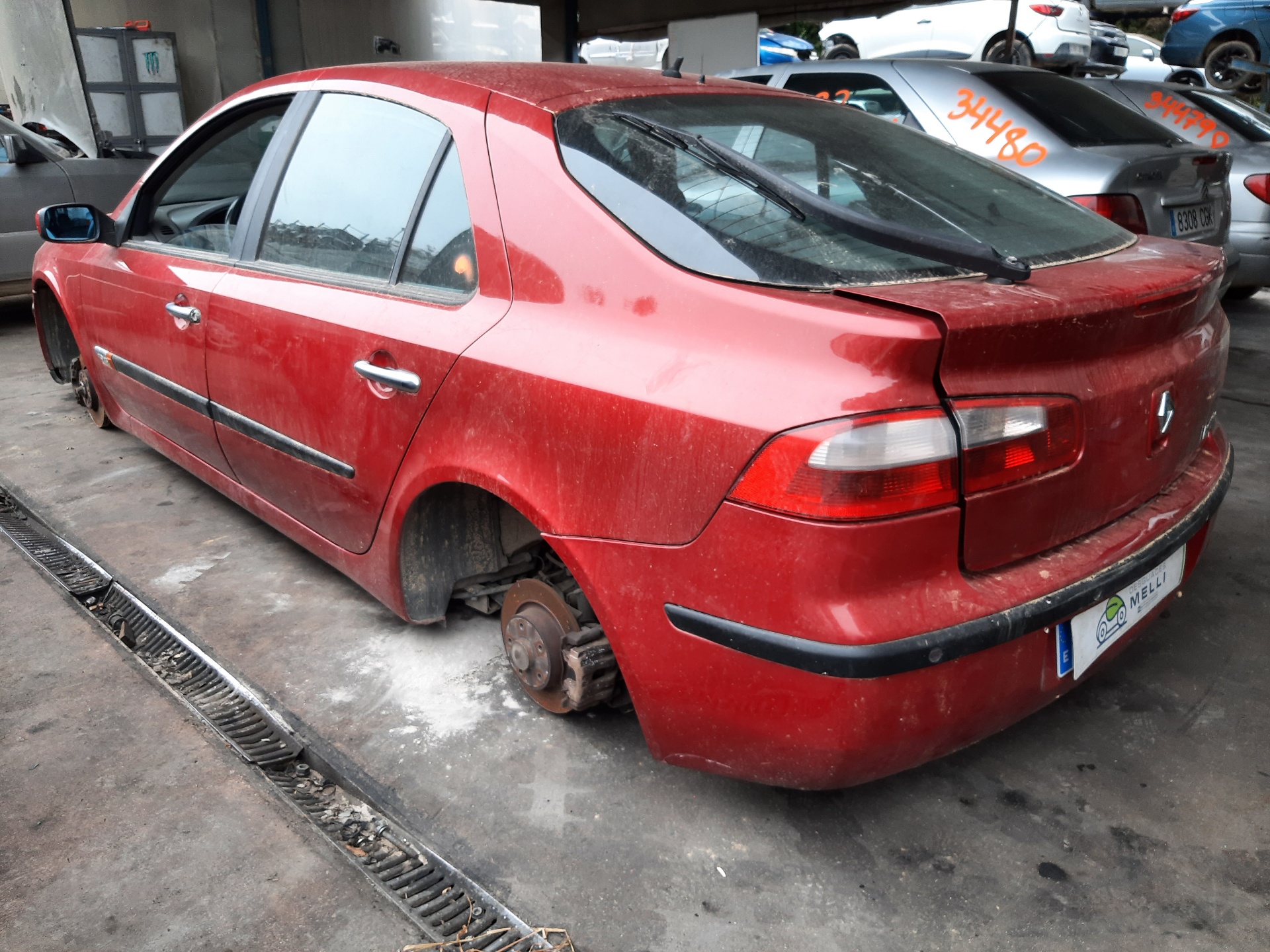 RENAULT Laguna 2 generation (2001-2007) Galinė kairė vidinė atidarymo rankelėlė 8200000723 24759364