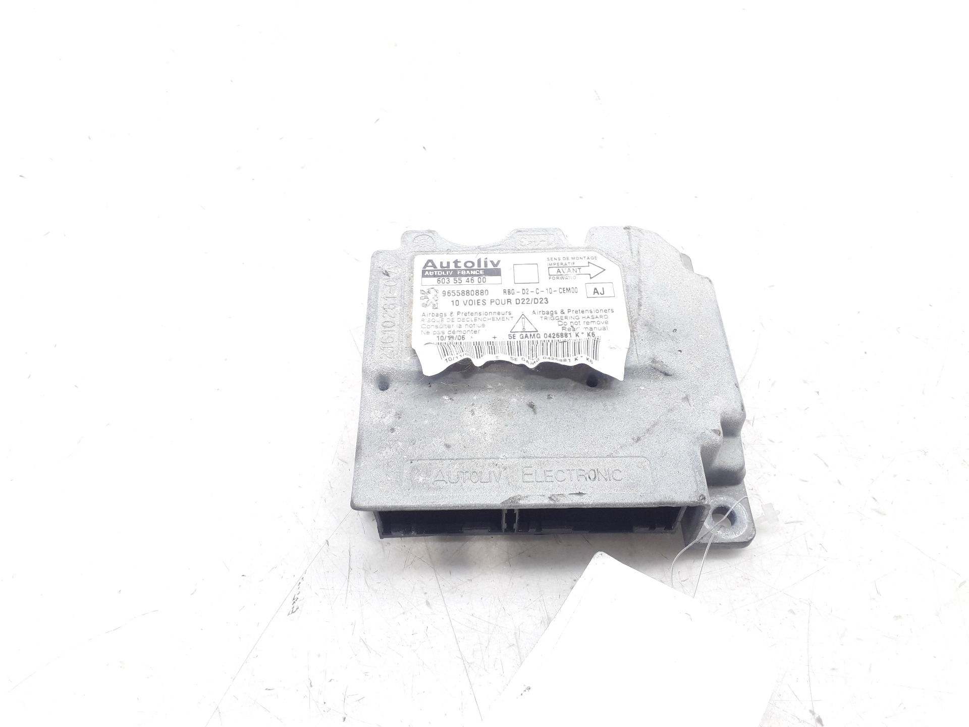 PEUGEOT 407 1 generation (2004-2010) SRS Control Unit 9655880880 22060005