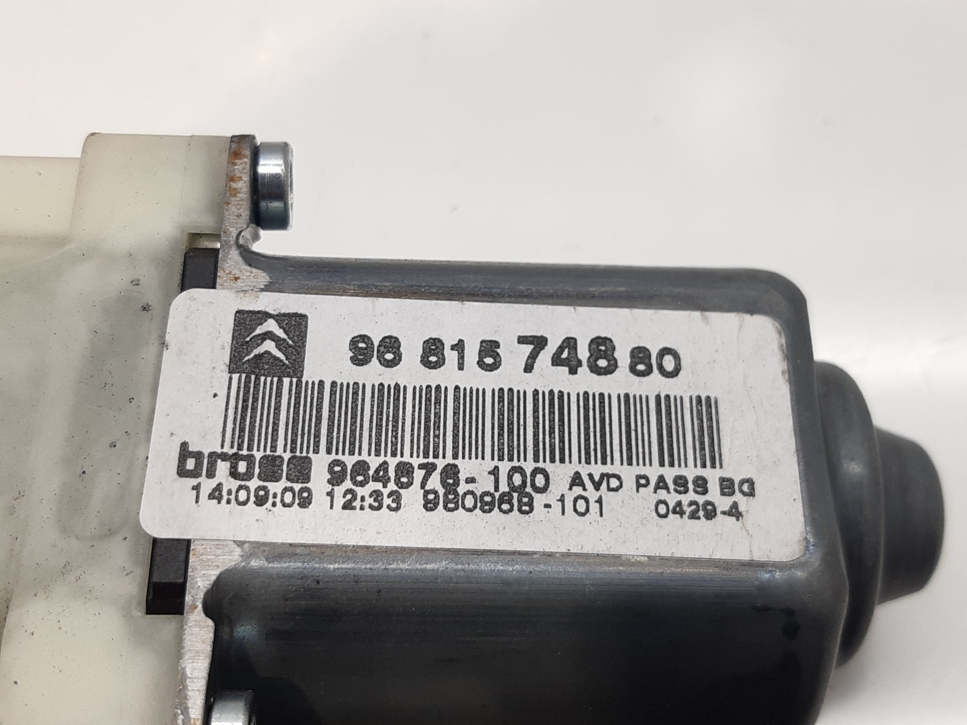 CITROËN C4 1 generation (2004-2011) Front Right Door Window Control Motor 9681574880 21483169