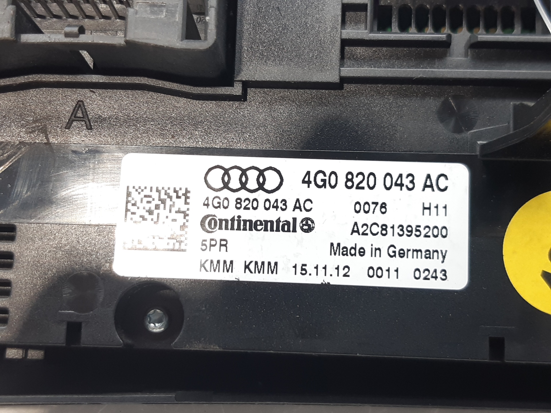 AUDI A6 allroad C7 (2012-2019) Climate  Control Unit 4G0820043AC 24117107