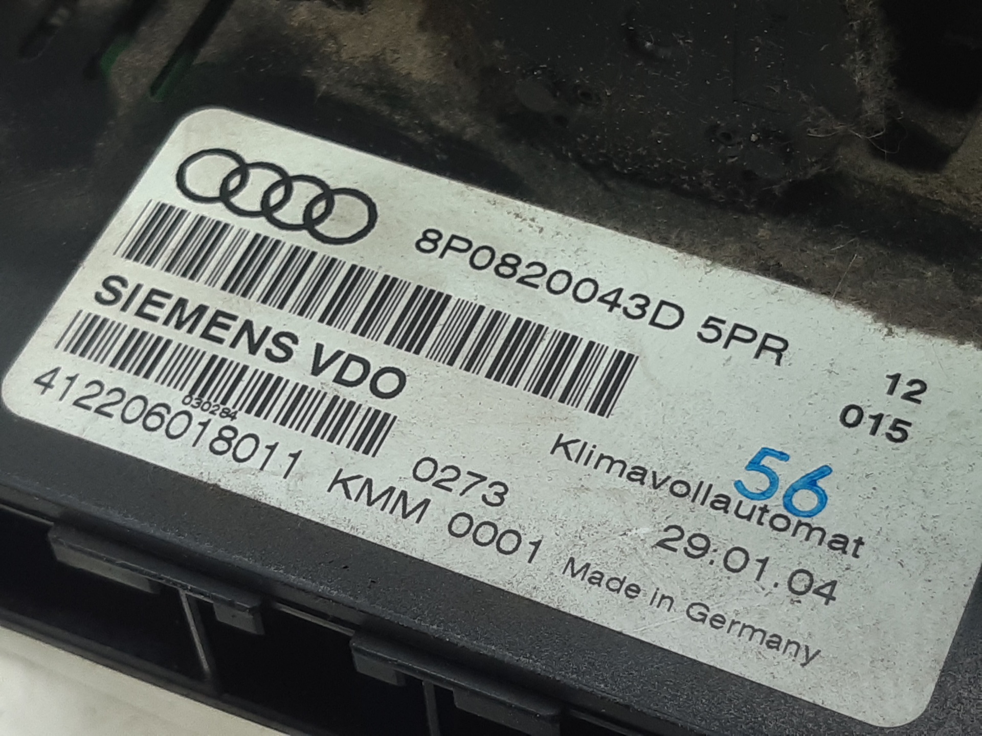 AUDI A3 8P (2003-2013) Climate  Control Unit 8P0820043D 22467180