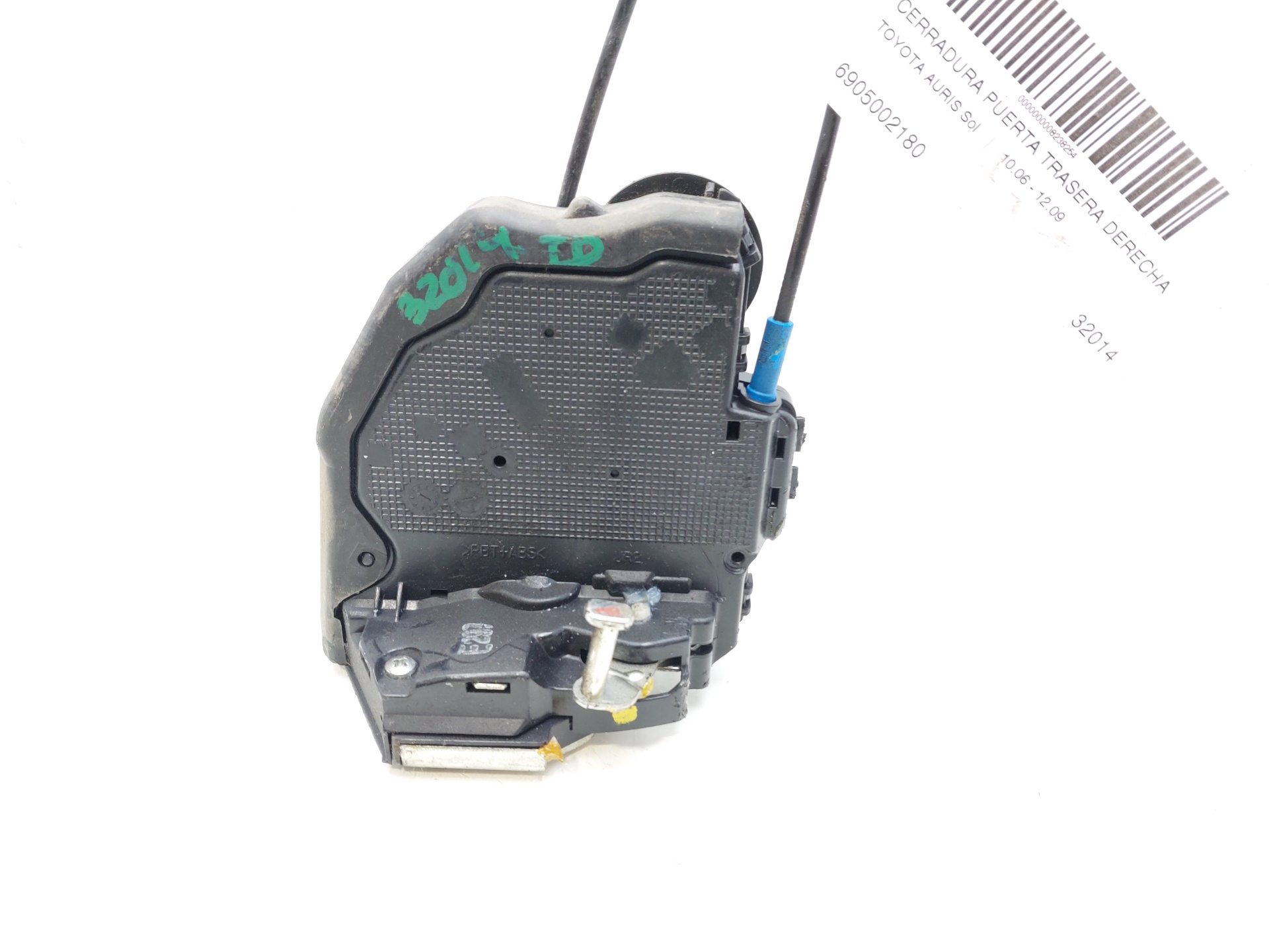 TOYOTA Auris 1 generation (2006-2012) Serrure de porte arrière droite 6905002180 24137102