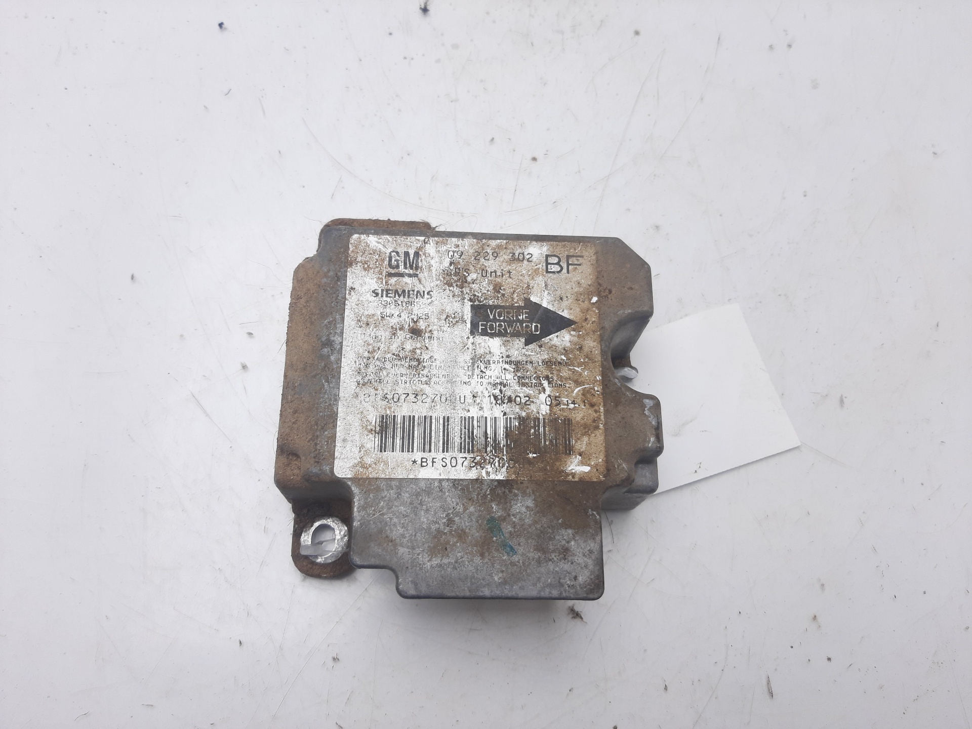 OPEL Astra H (2004-2014) Блок SRS 09229302 24133851