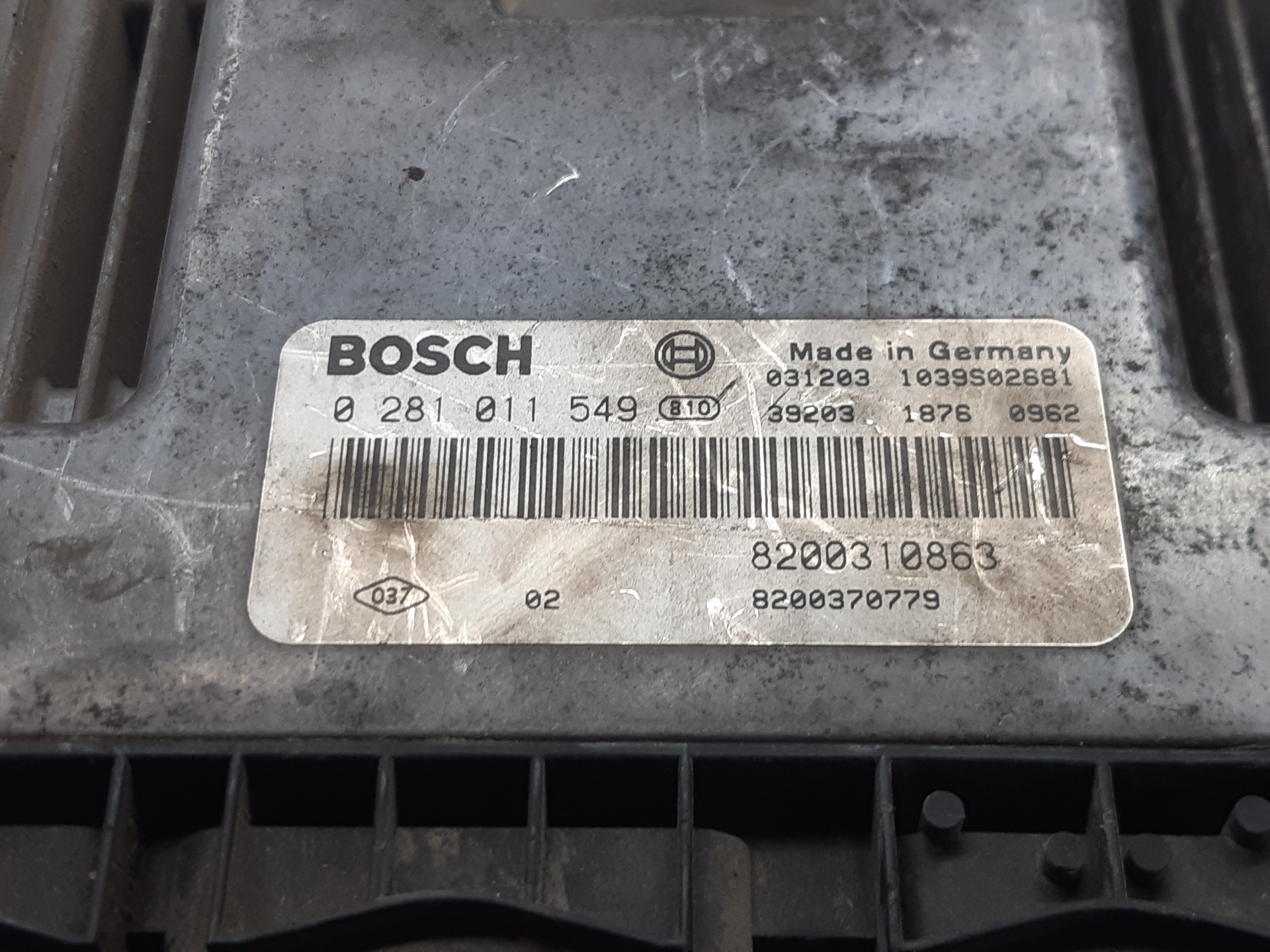 DODGE Scenic 2 generation (2003-2010) Engine Control Unit ECU 8200310863 18702578