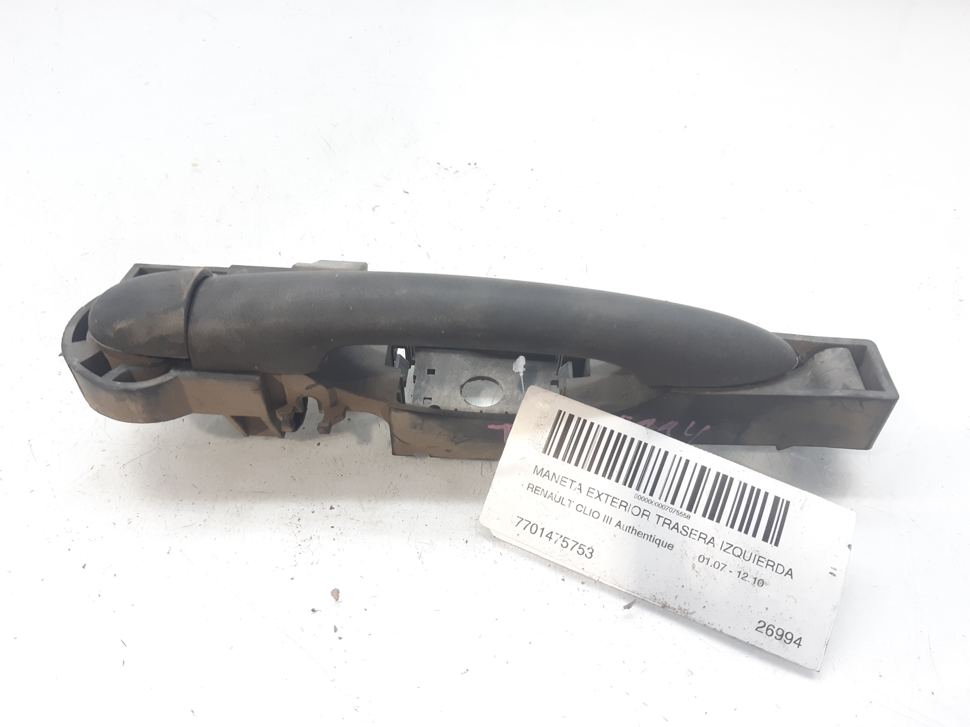 RENAULT Clio 3 generation (2005-2012) Rear Left Door Exterior Handle 7701475753 24044653