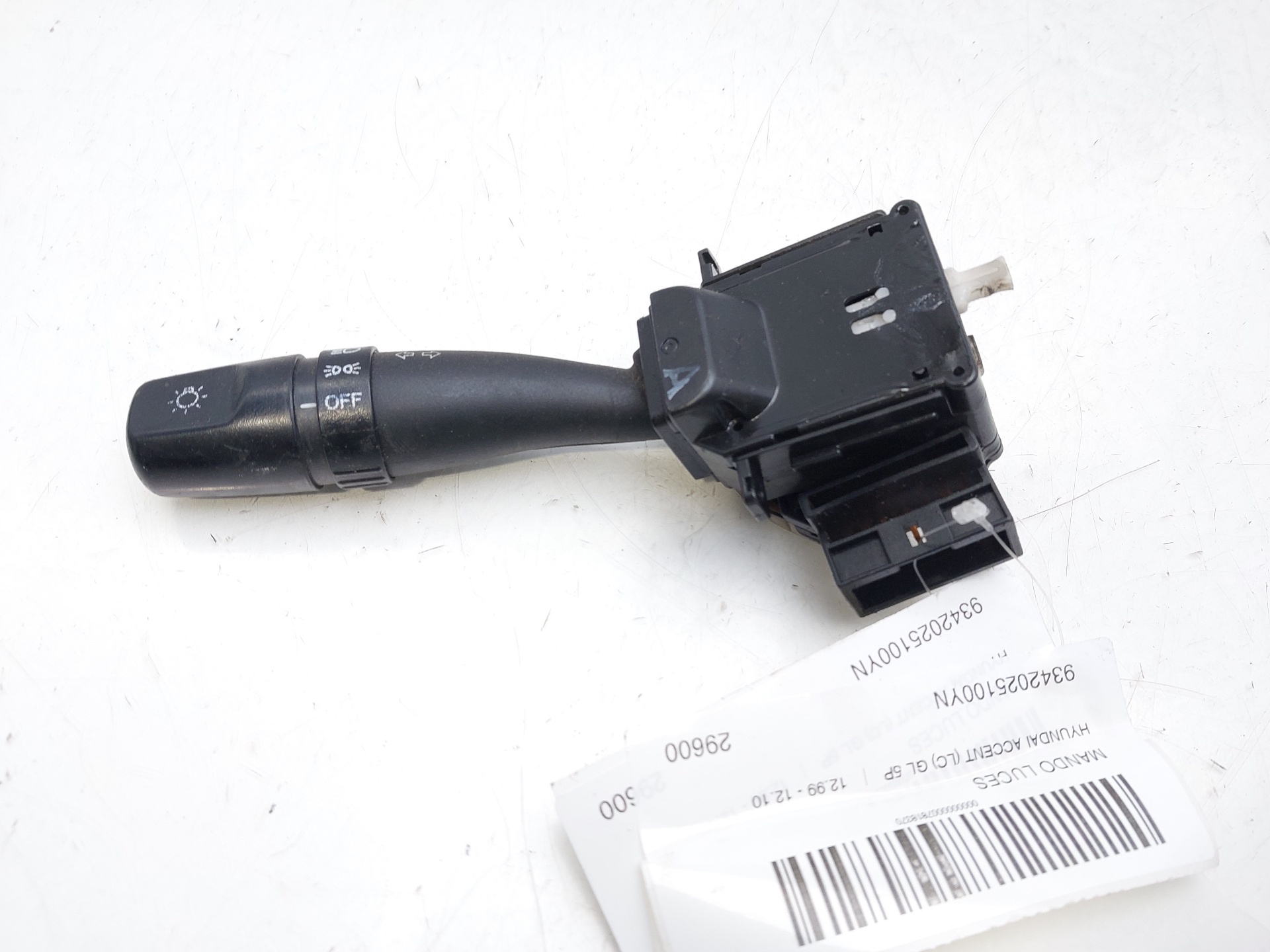 HYUNDAI Accent LC (1999-2013) Headlight Switch Control Unit 9342025100YN 20944123