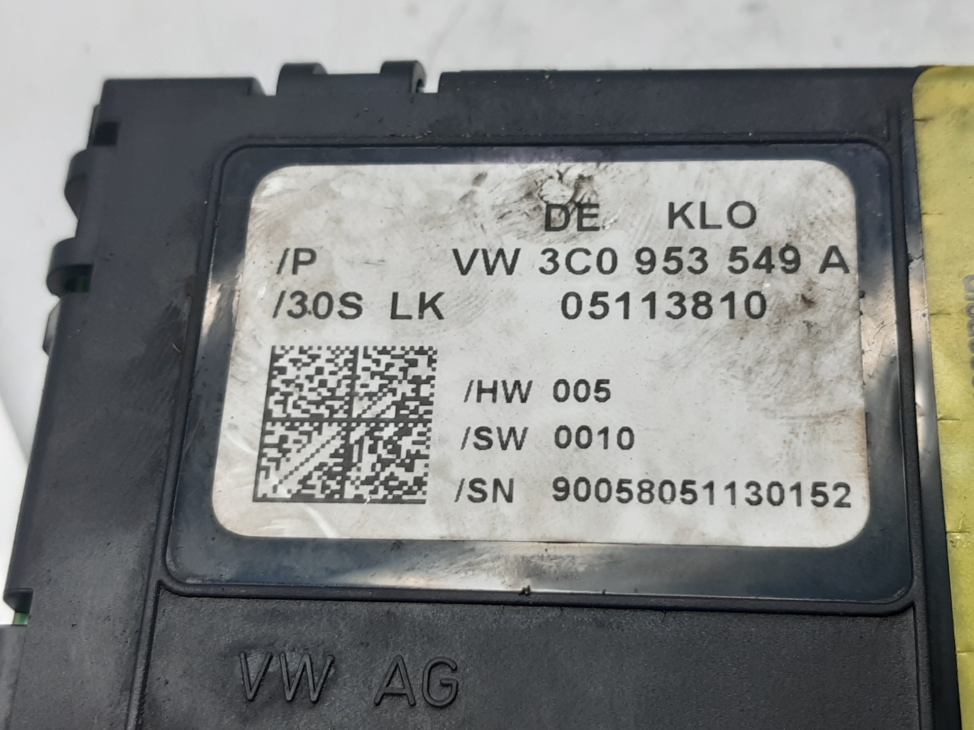 VOLKSWAGEN Passat B6 (2005-2010) Autres unités de contrôle 3C0953549A 18651523
