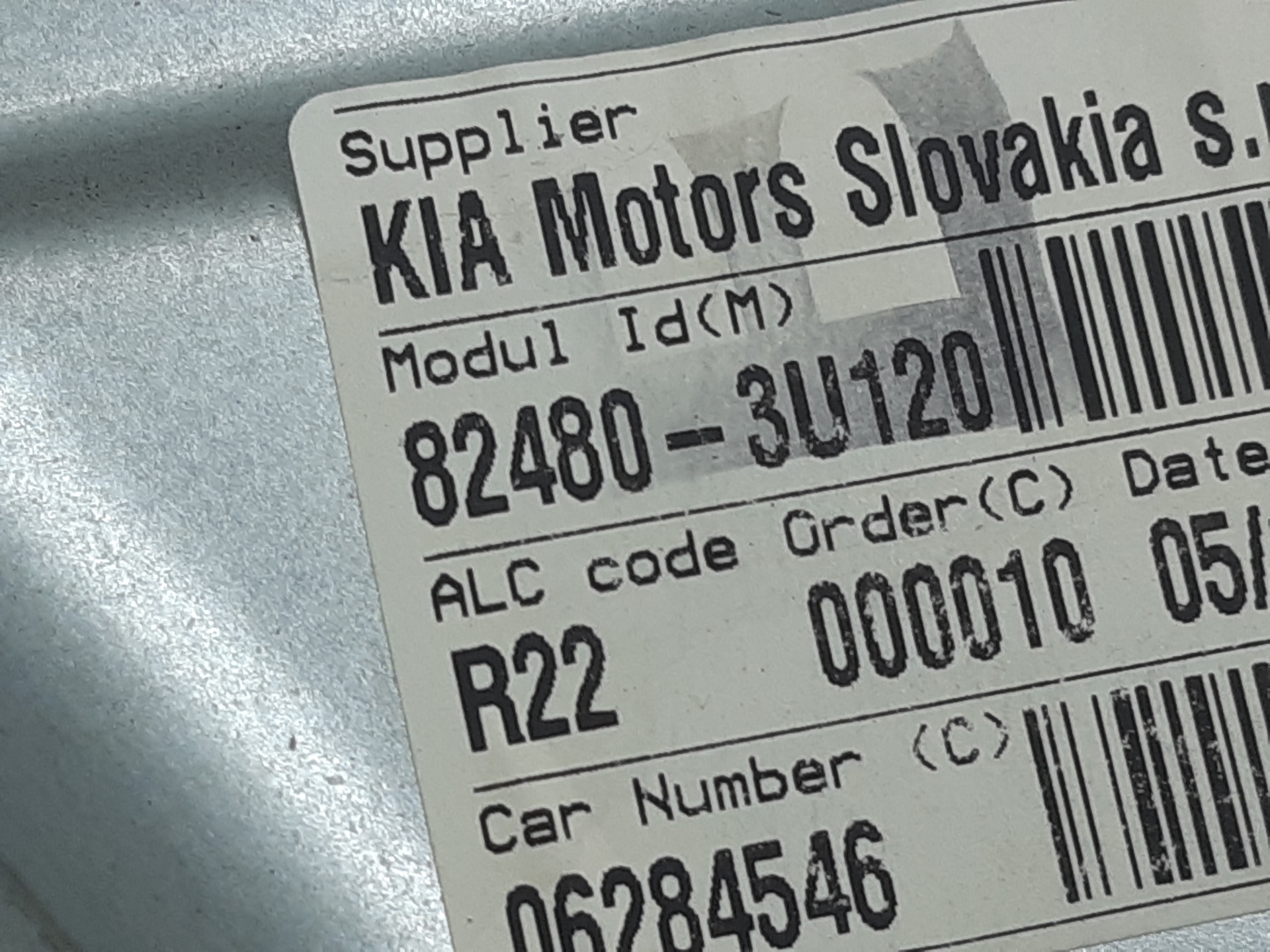 KIA Sportage 3 generation (2010-2015) Стеклоподъемник передней правой двери 824803U120 18800790