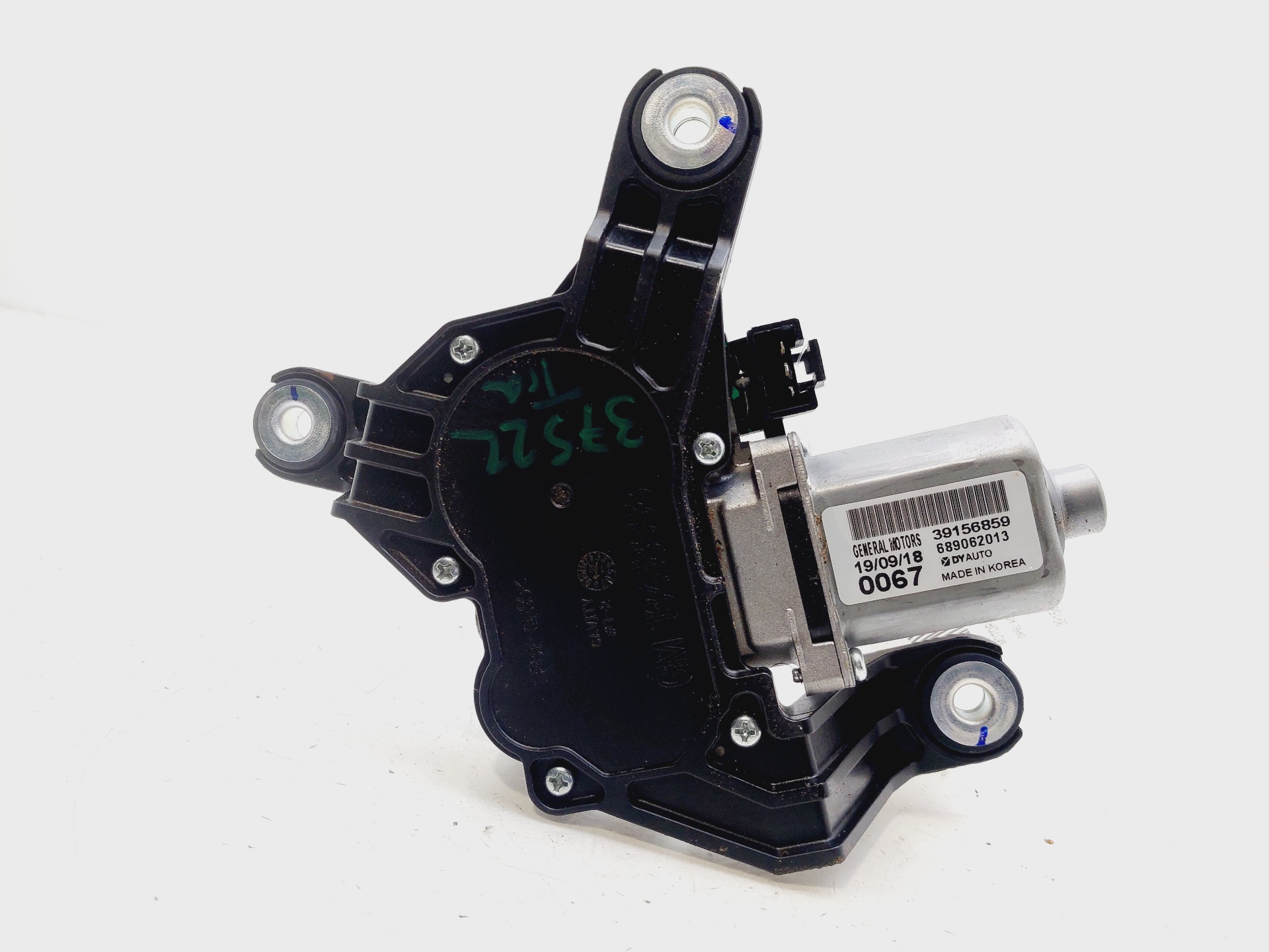 Motor limpia trasero F12SHT 39156859 de Opel Astra k berlina 5p 2015-2019 con 49472 km - pieza usada
