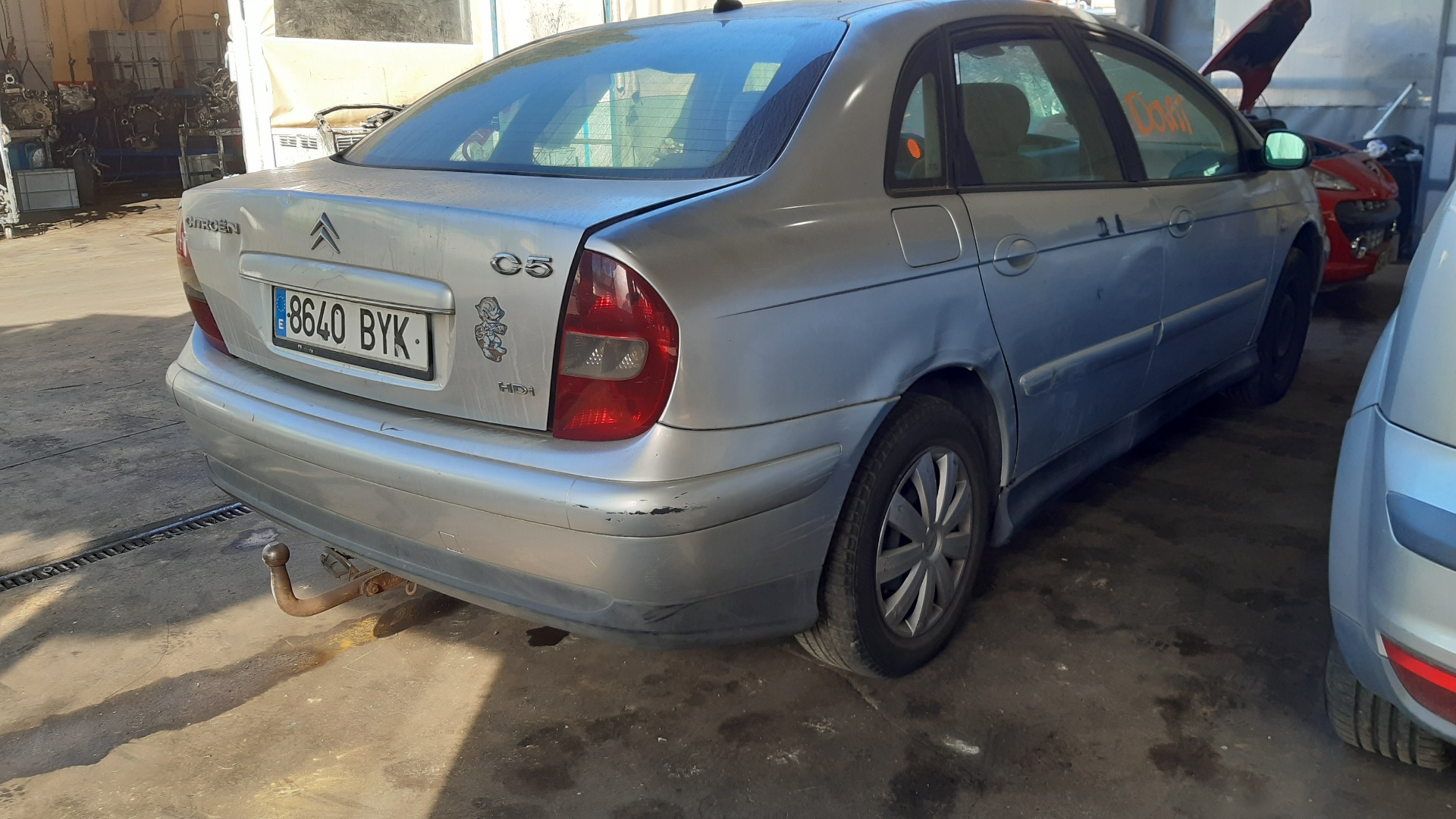 CITROËN C5 1 generation (2001-2008) Левая задняя внутренняя ручка открытия 9641315777 18747739