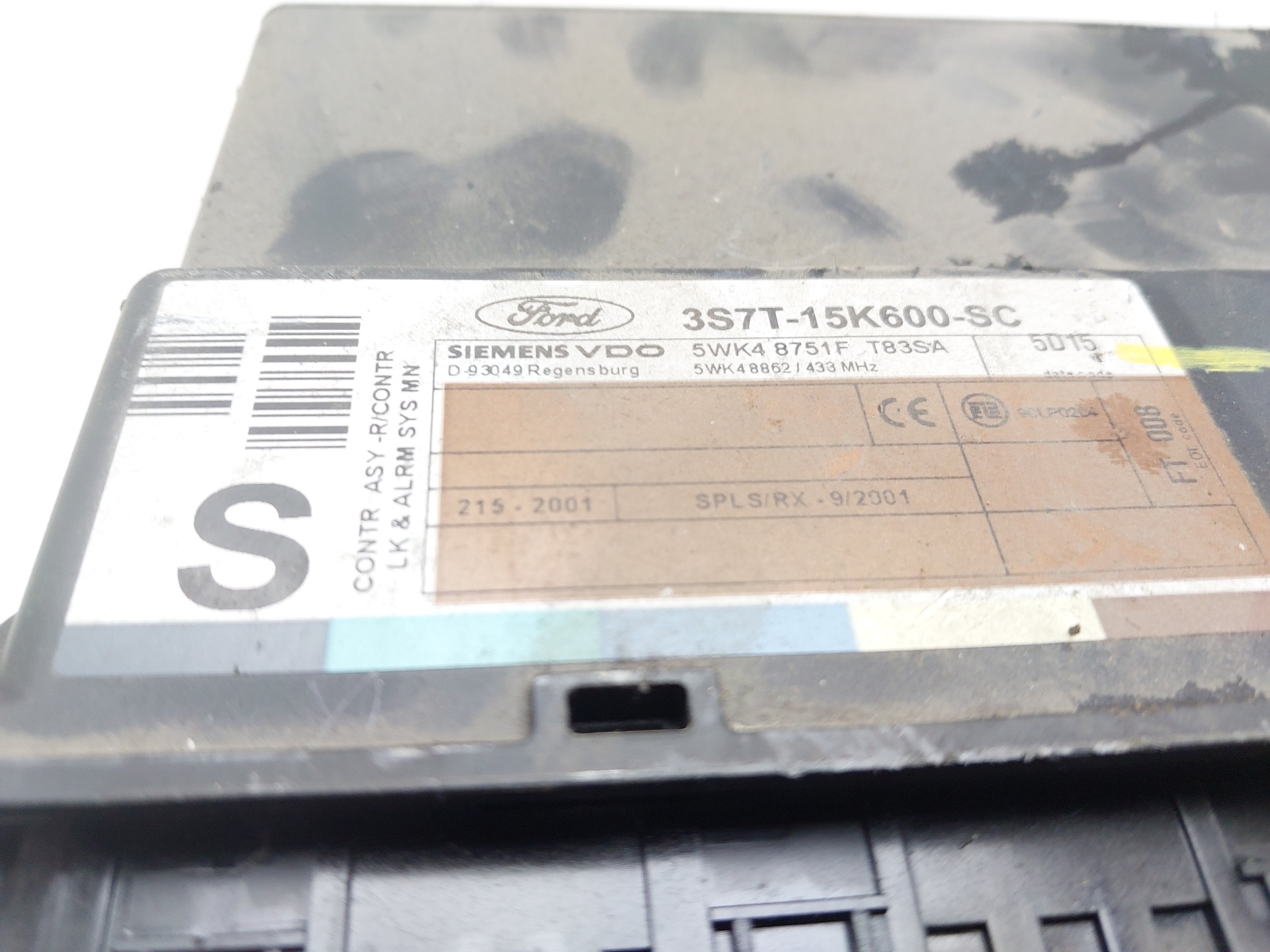FORD Mondeo 3 generation (2000-2007) Other Control Units 3S7T15K600SC 20491114