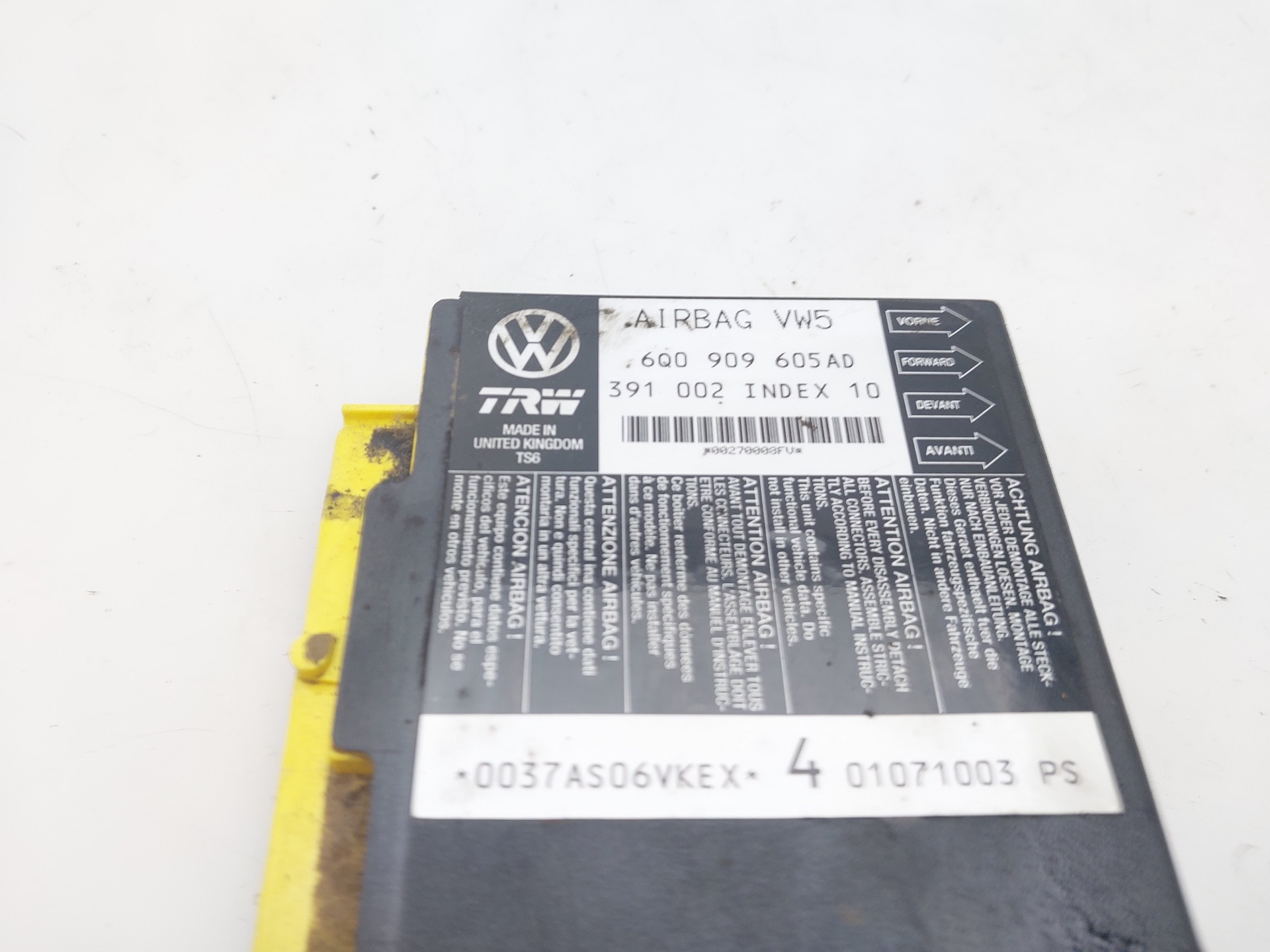 SEAT Cordoba 2 generation (1999-2009) SRS Control Unit 6Q0909605AD 23372452