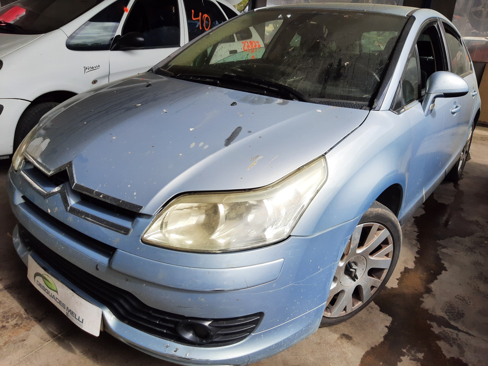 CITROËN C4 1 generation (2004-2011) Левая задняя внутренняя ручка открытия 96435311VD 22037409