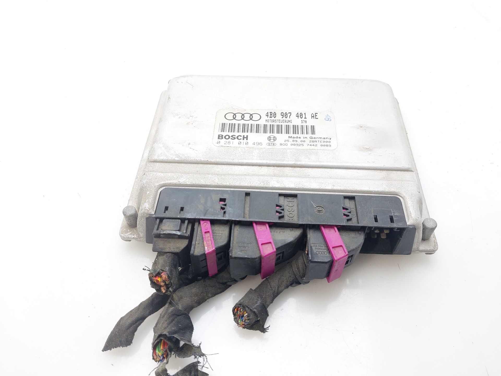 FIAT A3 8L (1996-2003) Motorkontrolenhed ECU 4B0907401AE 25982070