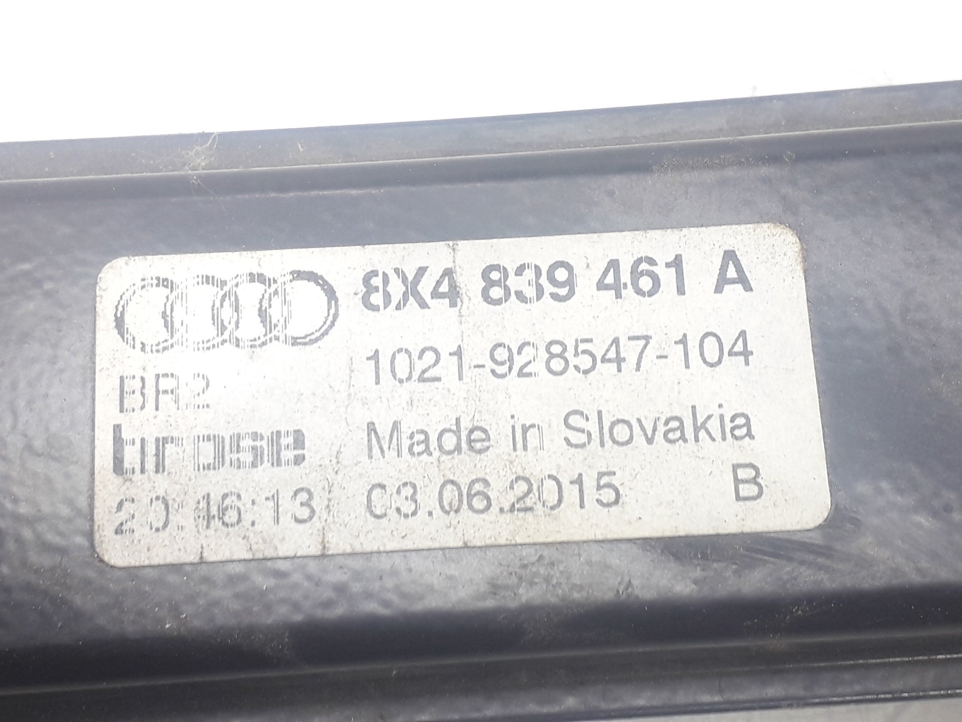AUDI A7 C7/4G (2010-2020) Стеклоподъемник задней левой двери 8X4839461A 18797812