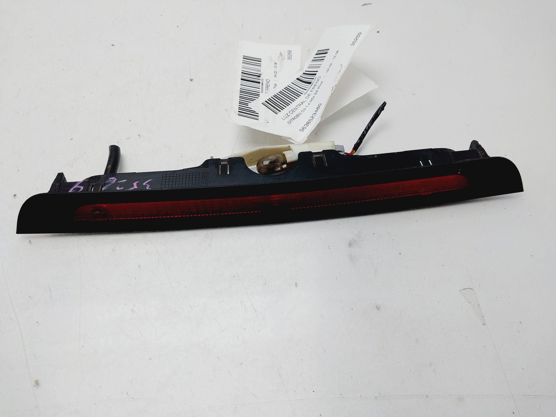 CITROËN C3 1 generation (2002-2010) Rear cover light 9638523480 27287209