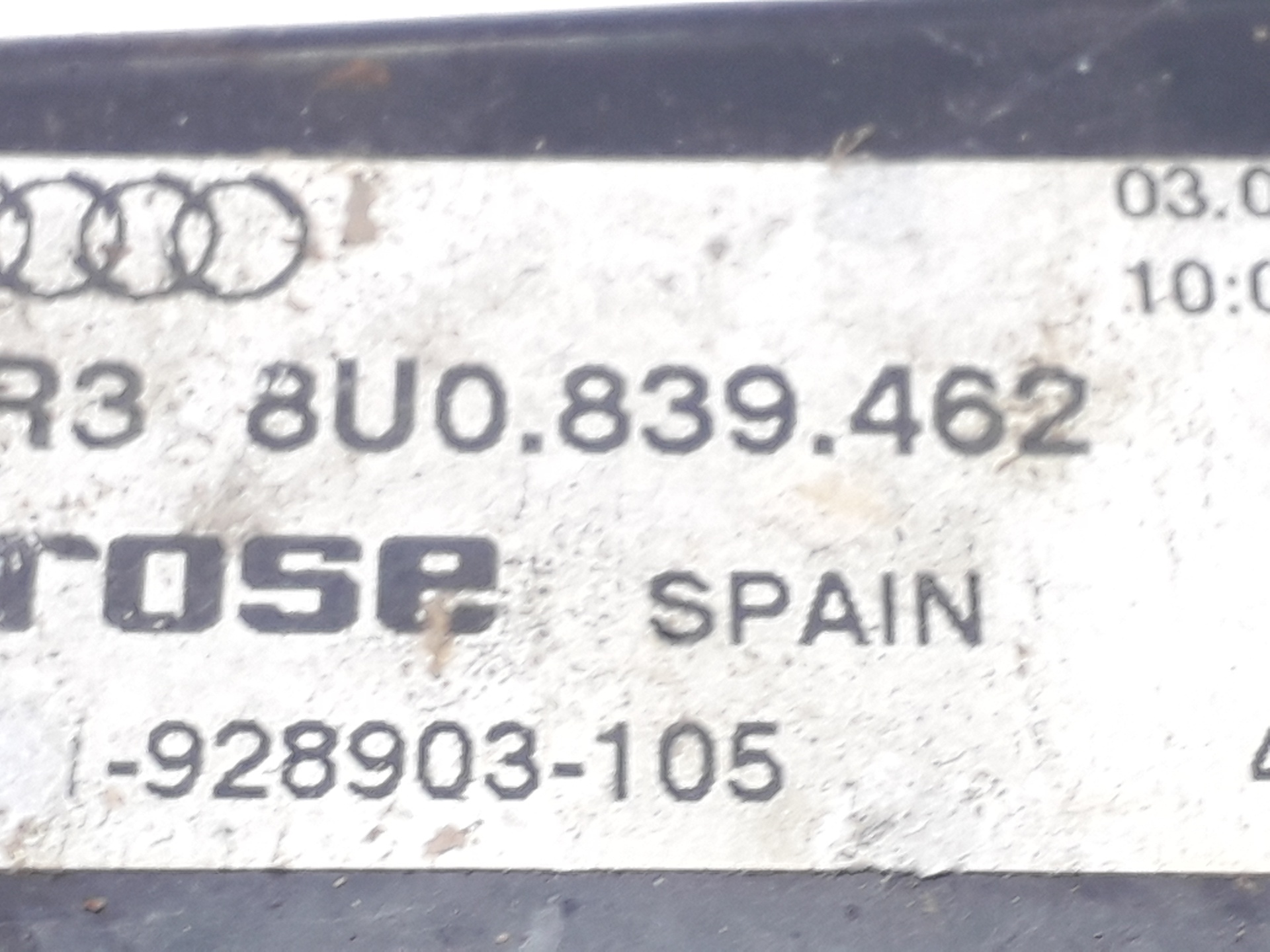 AUDI Q3 8U (2011-2020) Стеклоподъемник задней правой двери 8U0839462 24045327