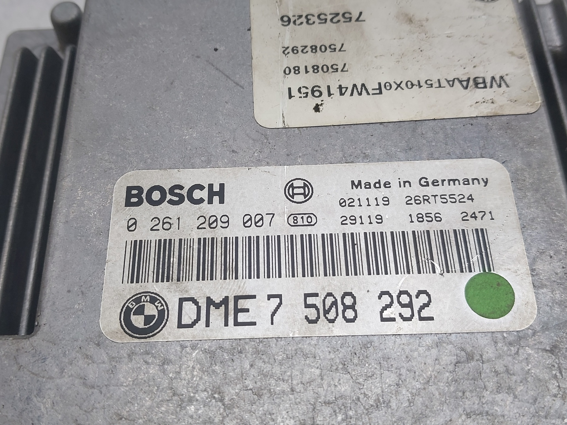 BMW 3 Series E46 (1997-2006) Engine Control Unit ECU 7508292 22885648