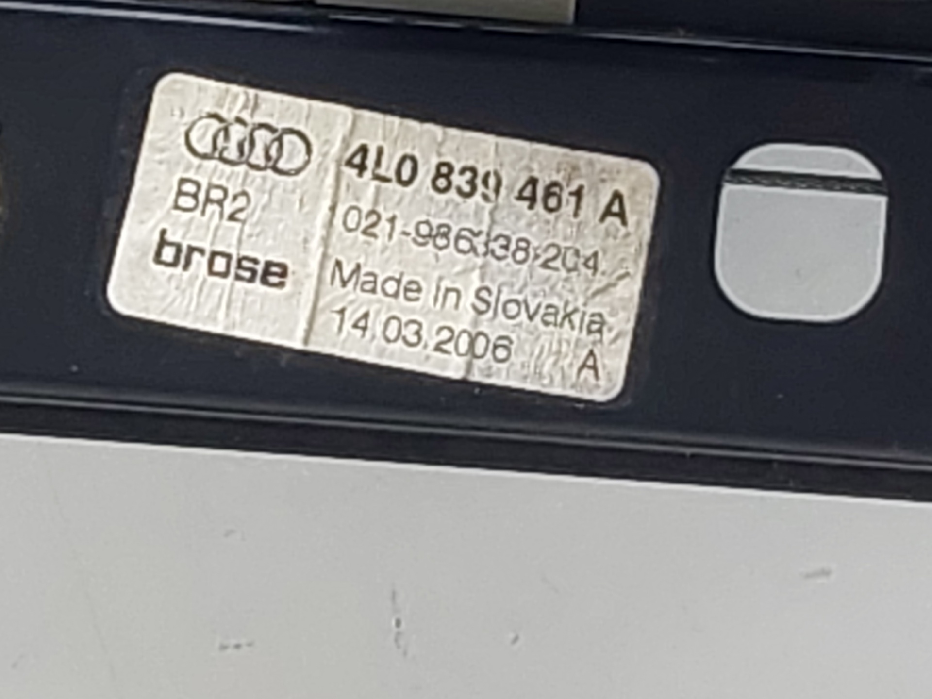 AUDI Q7 4L (2005-2015) Стеклоподъемник задней левой двери 4L0839461A 20143415