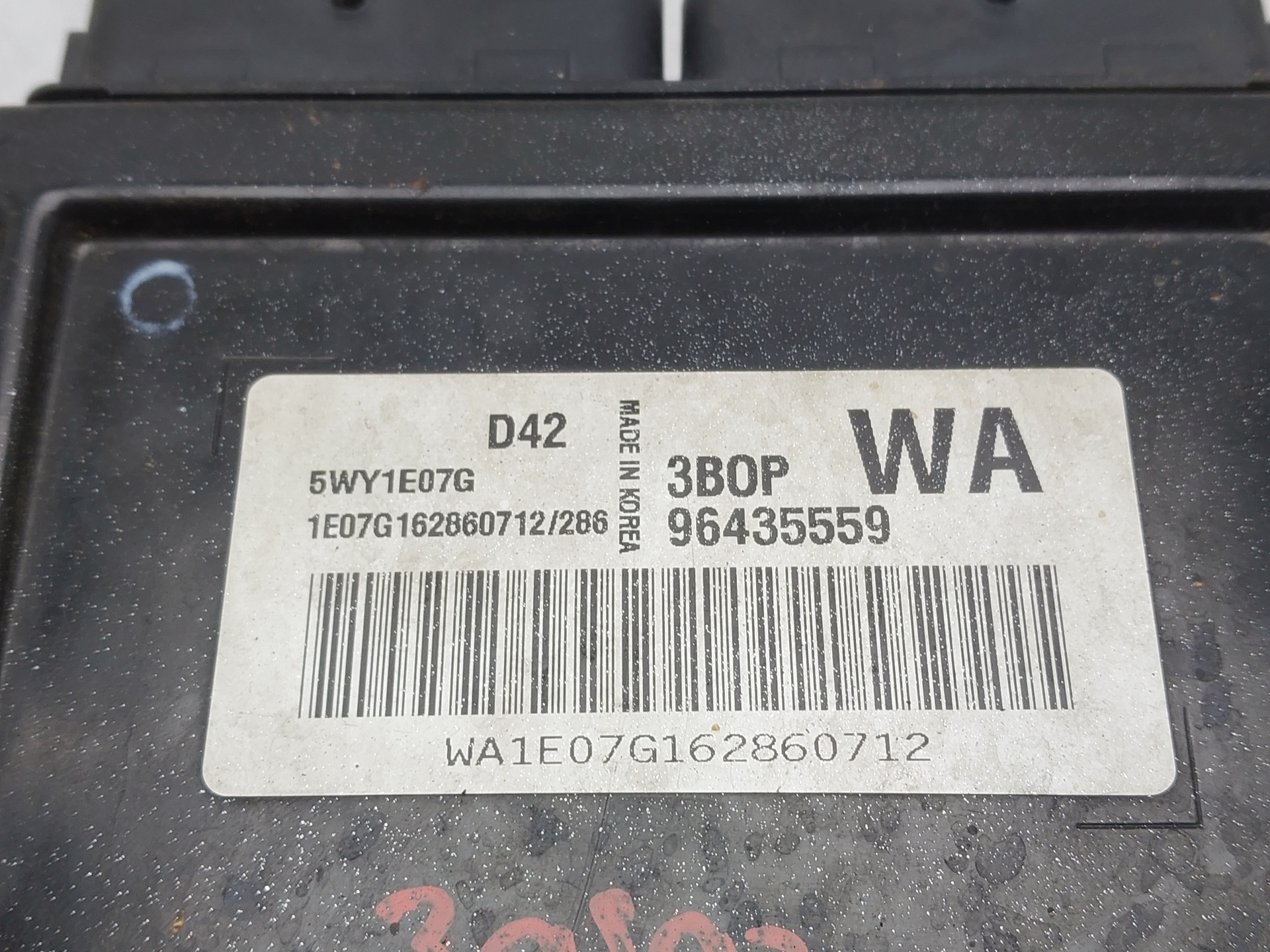 DAEWOO Kalos 1 generation (2002-2020) Calculateur d'unité de commande du moteur 96435559 24074134