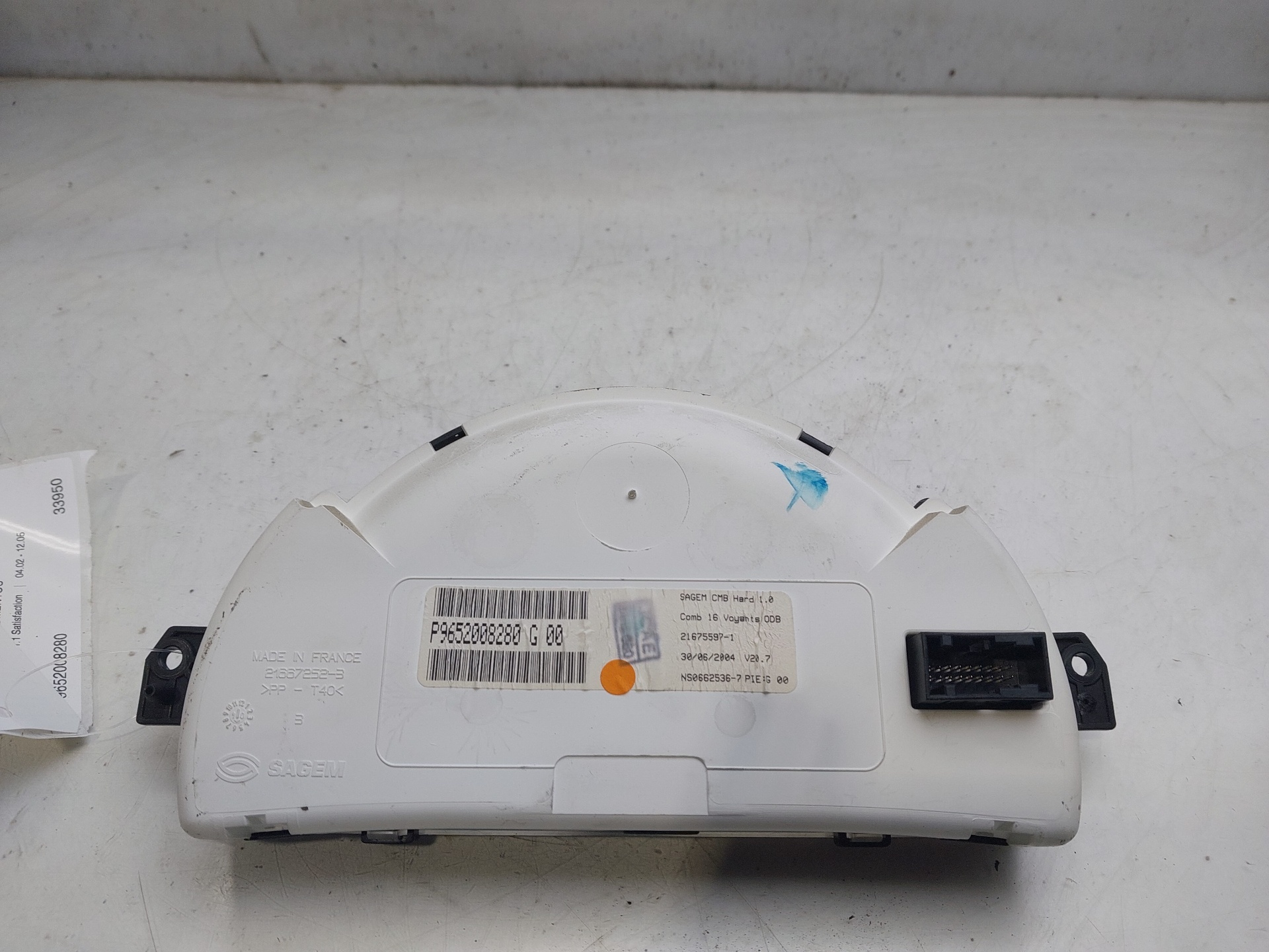 CITROËN C3 1 generation (2002-2010) Speedometer 9652008280 23540673