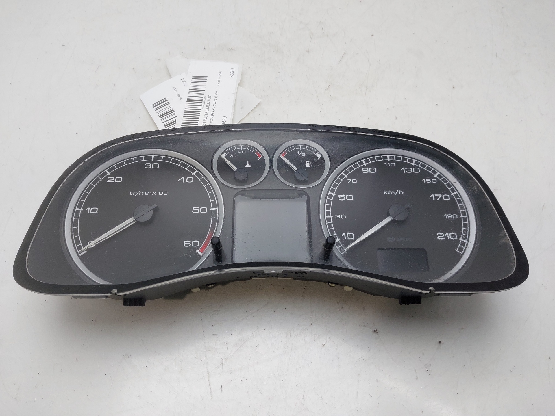 PEUGEOT 307 1 generation (2001-2008) Compteur de vitesse 9651299680 23084195