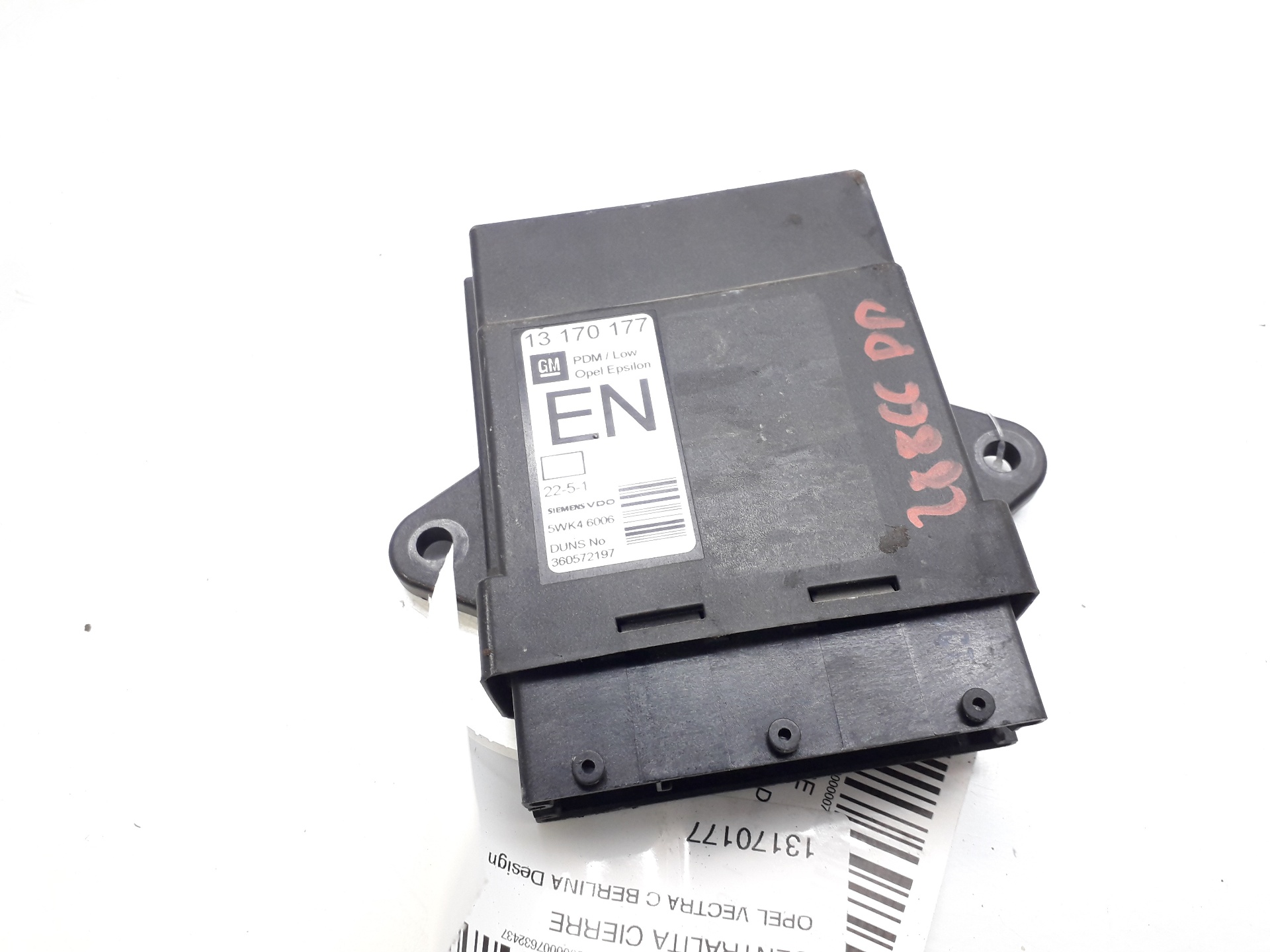 OPEL Vectra C (2002-2005) Other Control Units 13170177 22457910