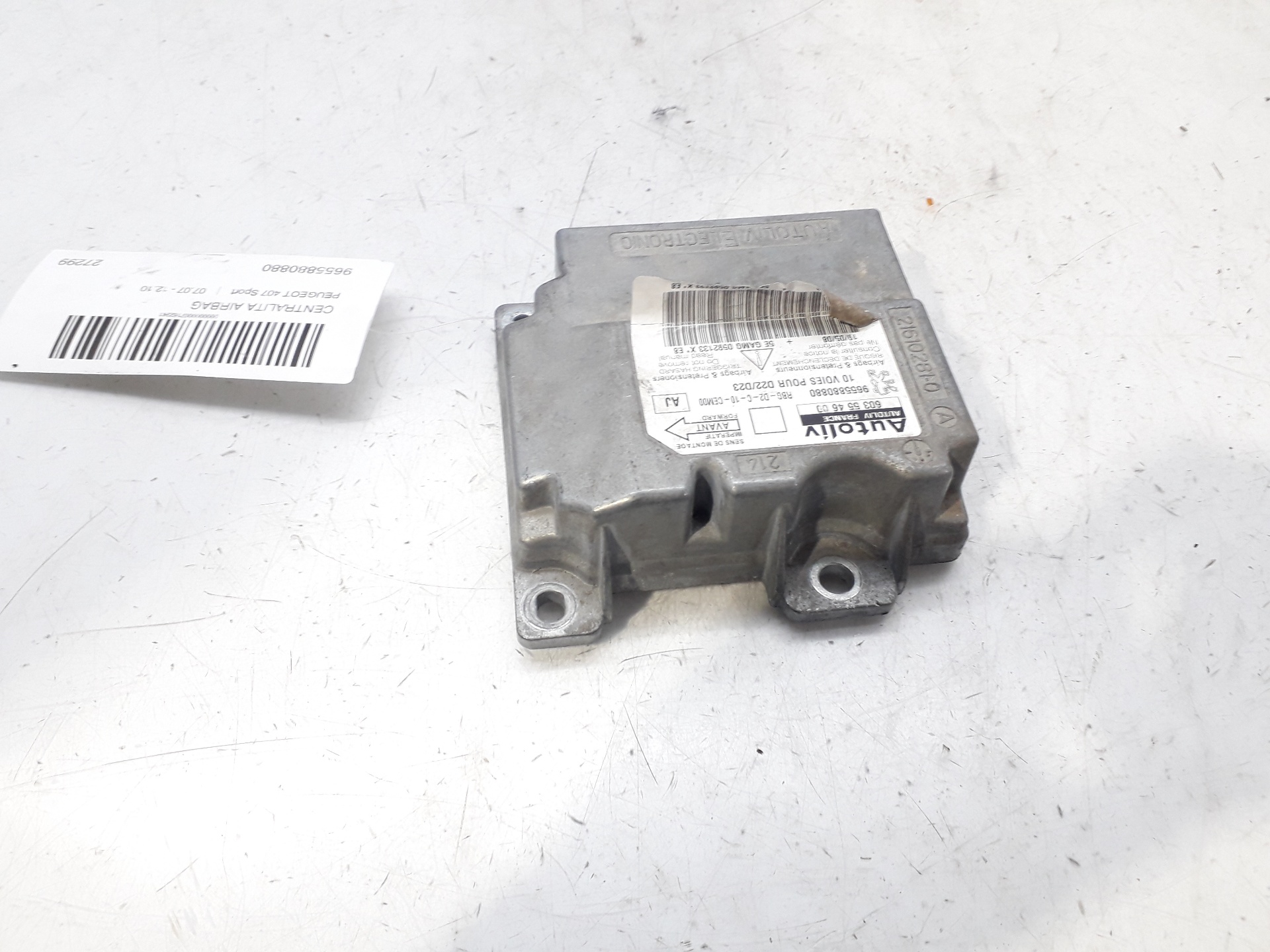 PEUGEOT 407 1 generation (2004-2010) SRS Control Unit 9655880880 22300983