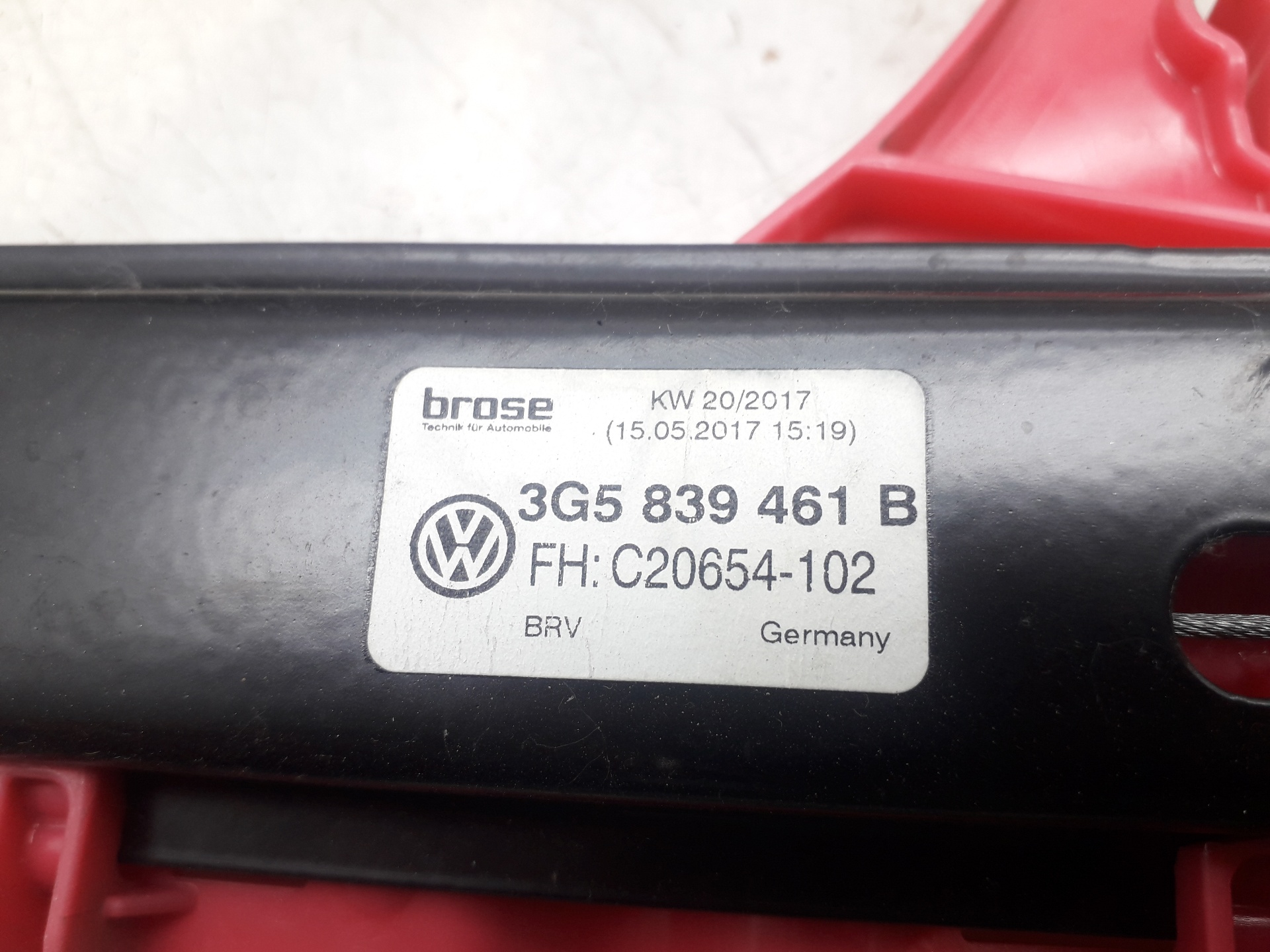 VOLKSWAGEN Passat B8 (2014-2023) Rear left door window lifter 3G5839461B 22293808