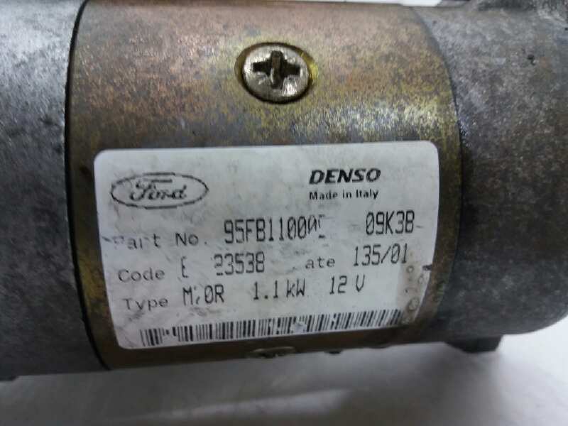 FORD Ka 1 generation (1996-2008) Starter Motor 95FB11000BD 18363107