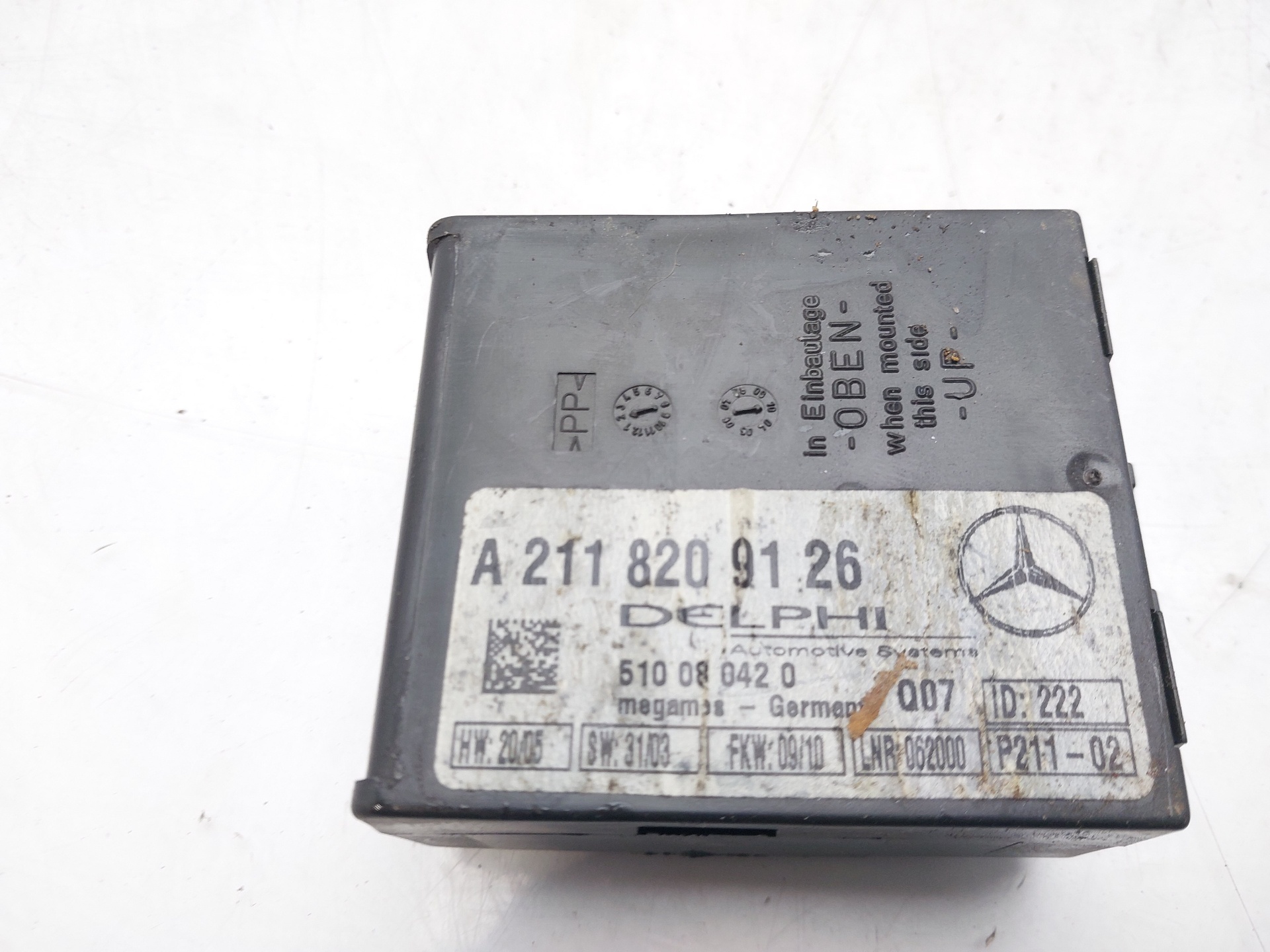 MERCEDES-BENZ C-Class W203/S203/CL203 (2000-2008) Other Control Units A2118209126 20686807