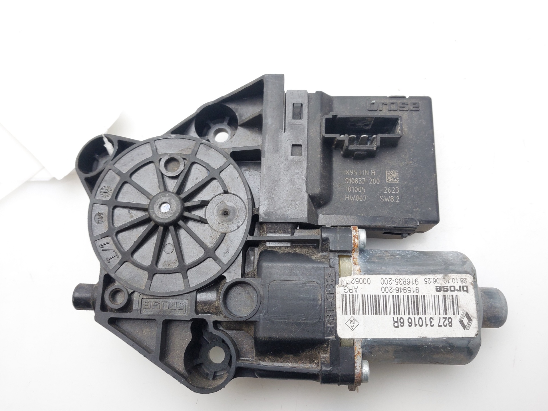 RENAULT Scenic 3 generation (2009-2015) Rear Left Door Window Control Motor 827310166R 24149815