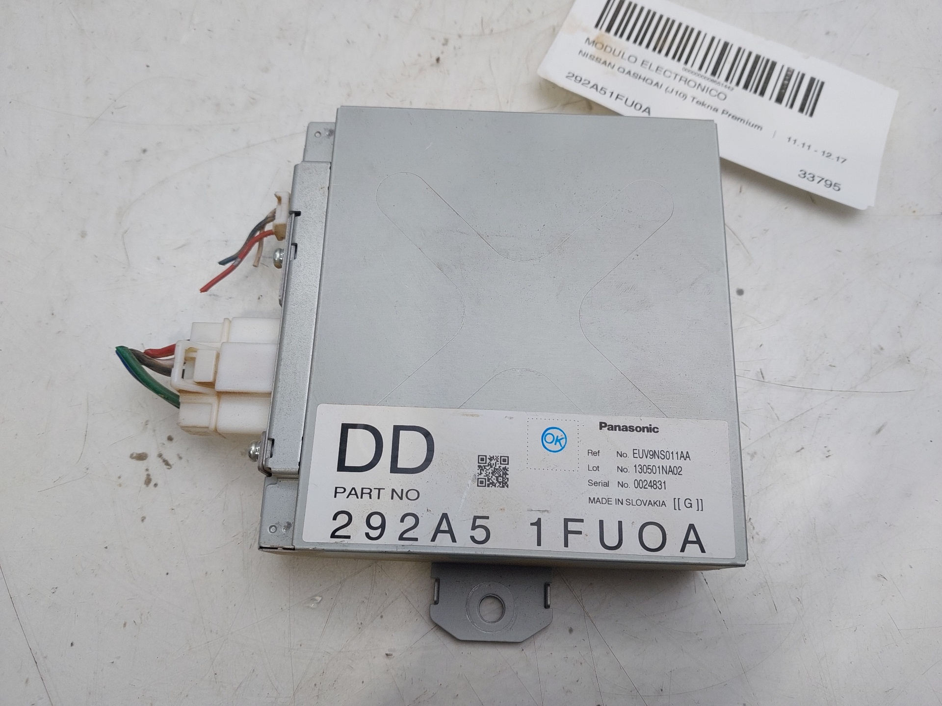 NISSAN Qashqai 1 generation (2007-2014) Alte unități de control 292A51FU0A 24151138