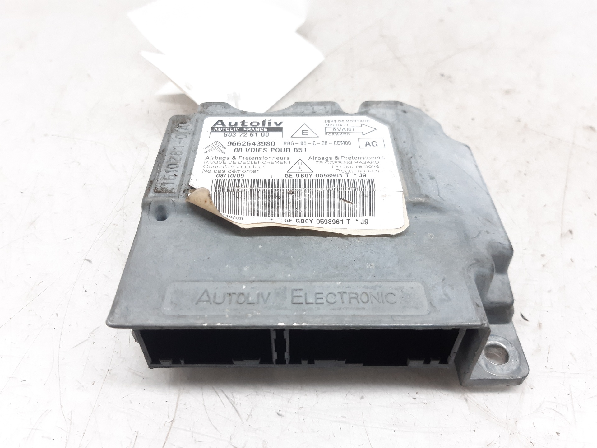 CITROËN C4 1 generation (2004-2011) SRS Control Unit 9662643980 18713931