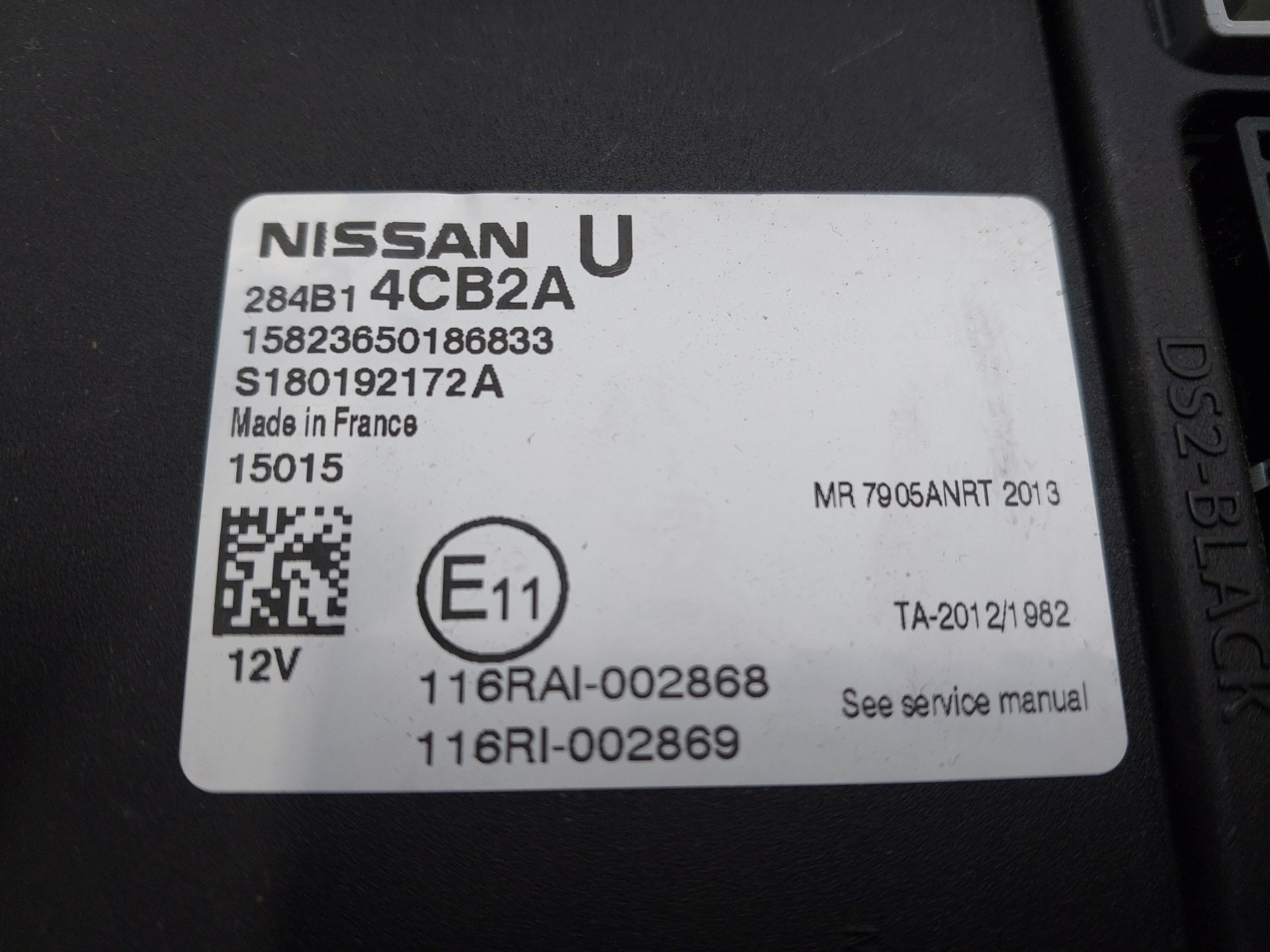 NISSAN Qashqai 2 generation (2013-2023) Muut ohjausyksiköt 284B14CB2A 24947442