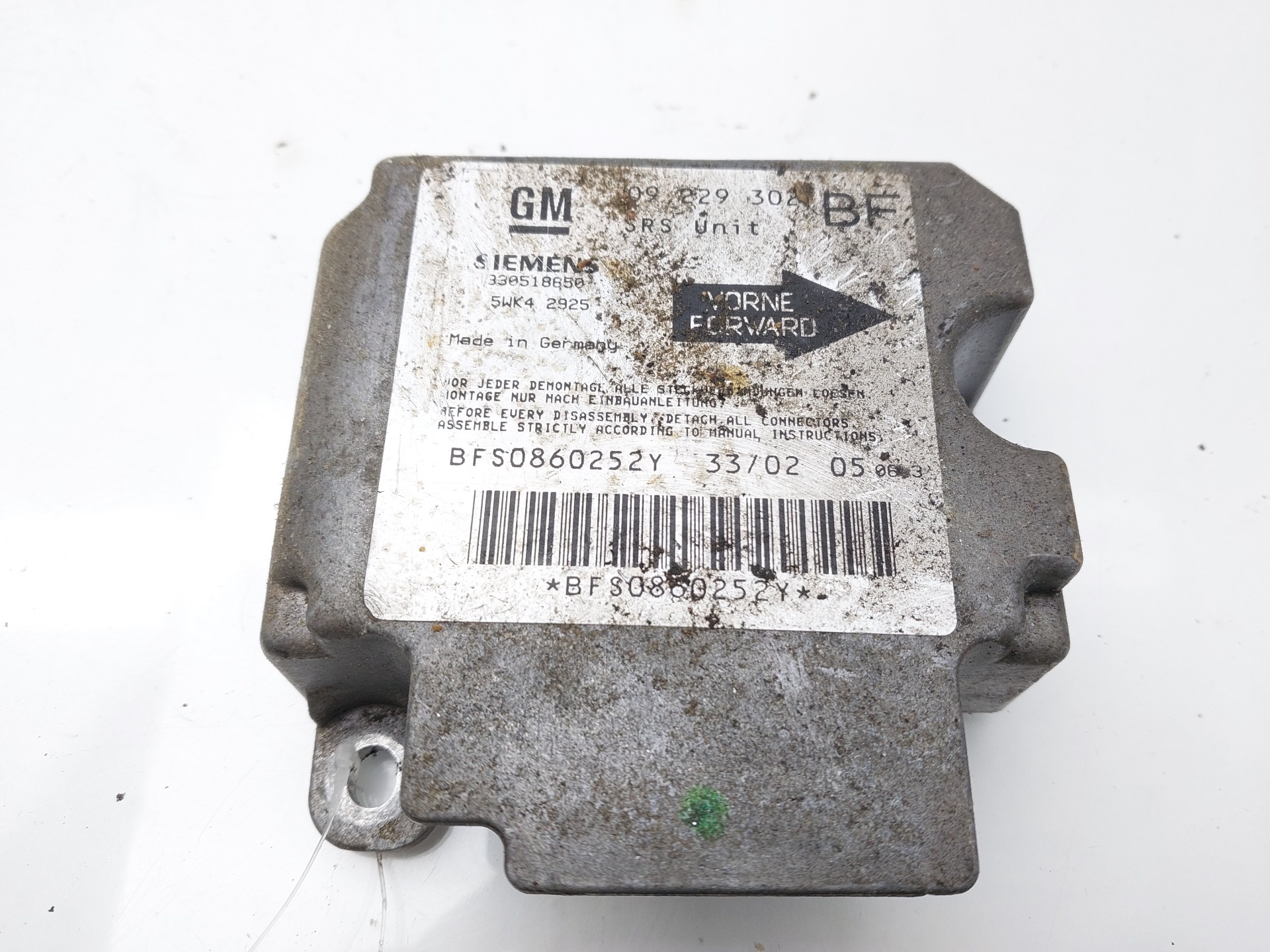 OPEL Astra H (2004-2014) Блок SRS 09229302 25044563