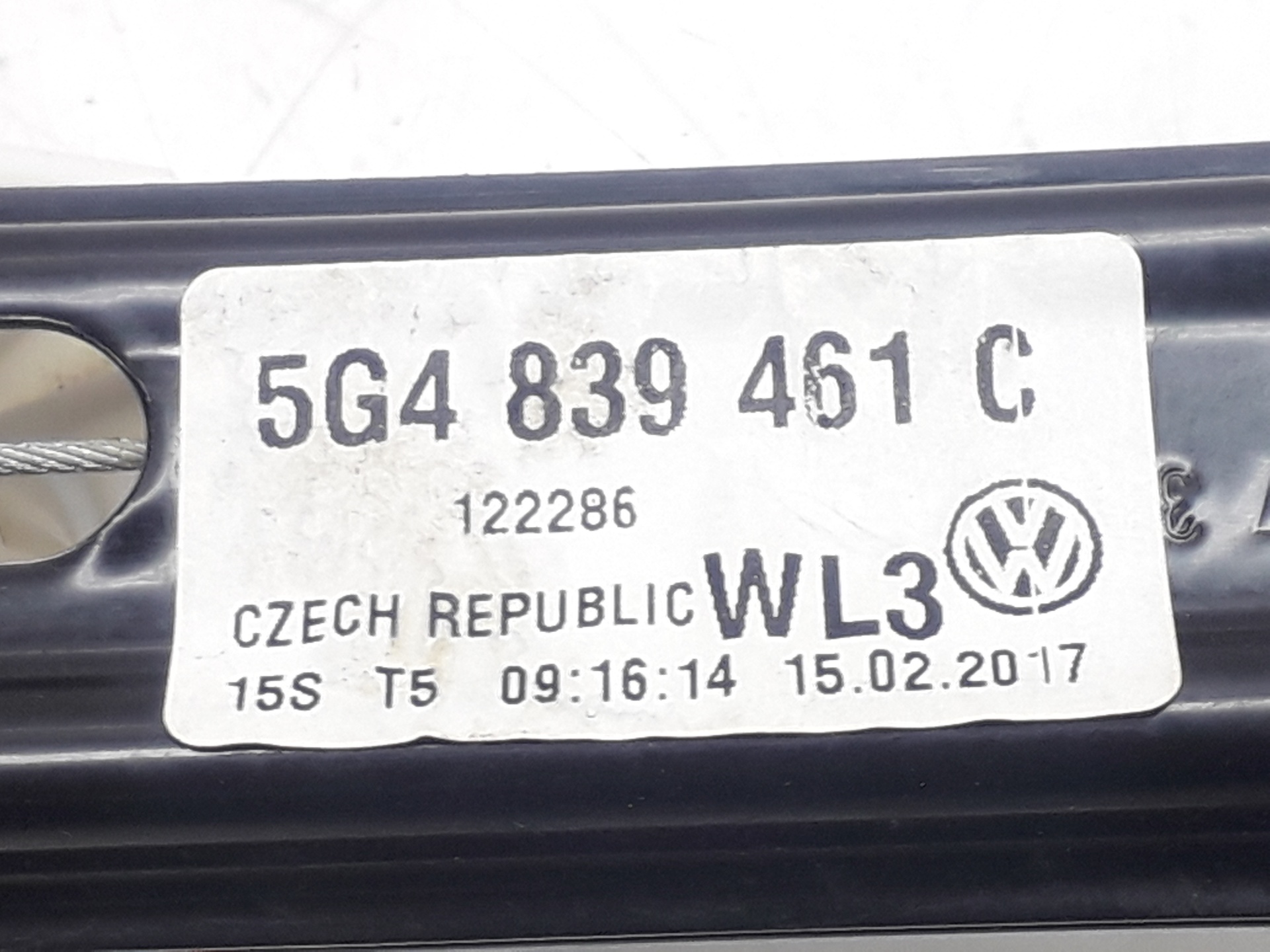 VOLKSWAGEN Golf 7 generation (2012-2024) Vasemman takaoven ikkunannostin 5G4839461C 22437857