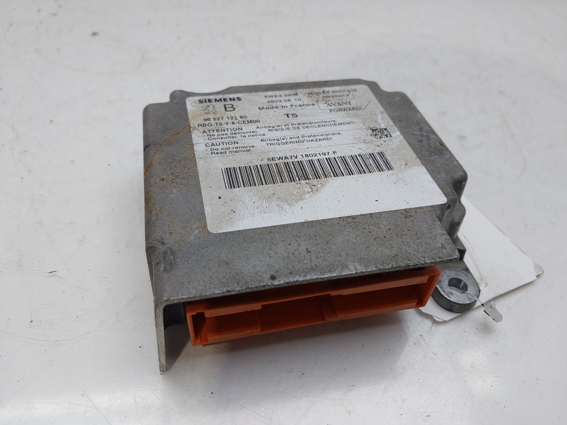 PEUGEOT 307 1 generation (2001-2008) SRS vadības bloks 9652712180 23011676