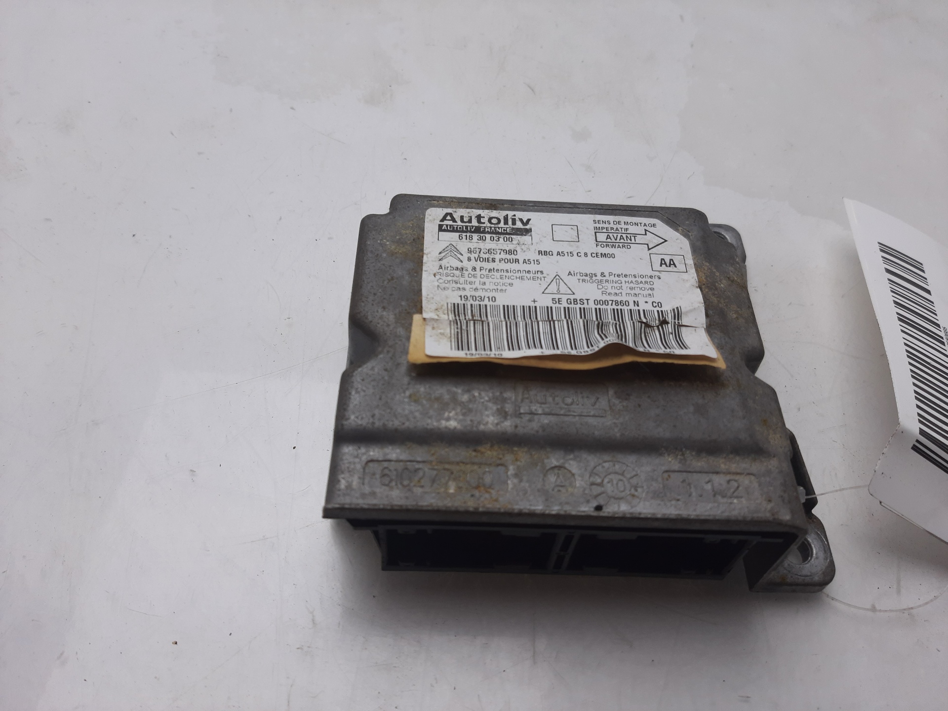 CITROËN C3 2 generation (2009-2016) Блок SRS 9673657980 23816615