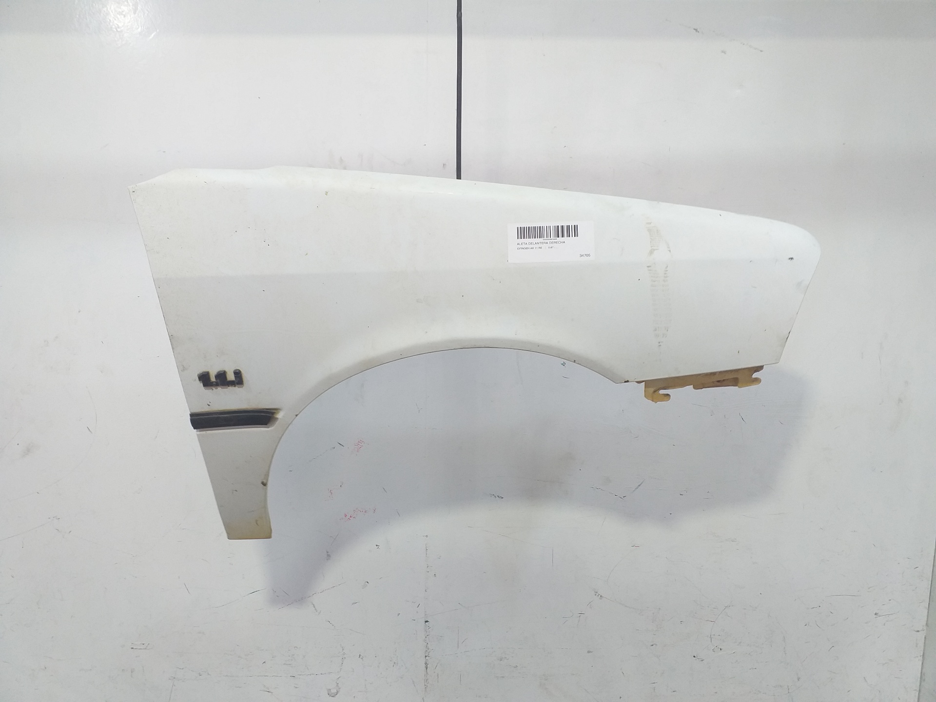 CITROËN AX 1 generation (1986-1998) Front Right Fender 96070965 25103935