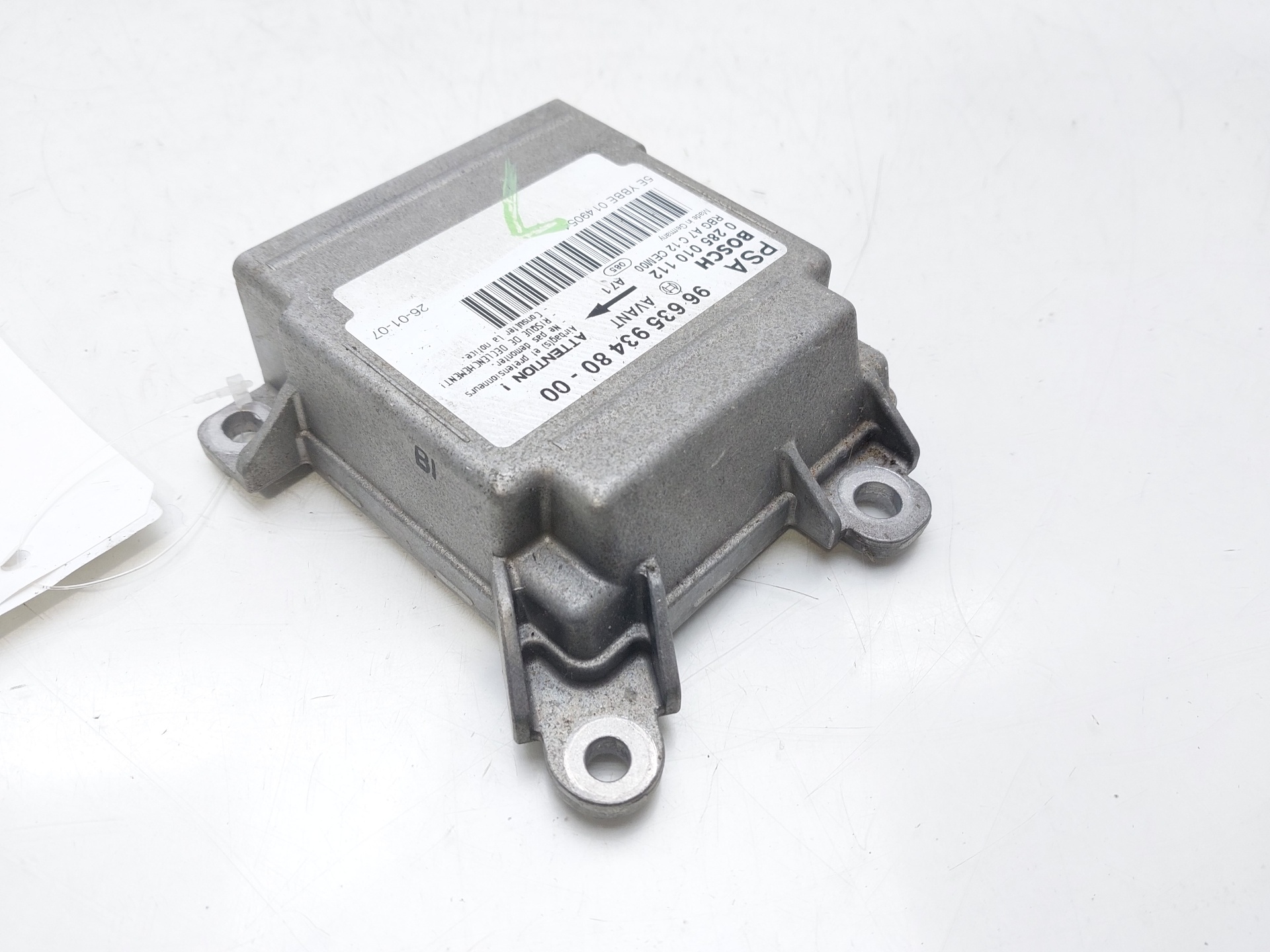 PEUGEOT 207 1 generation (2006-2009) SRS Control Unit 9663593480 20149709