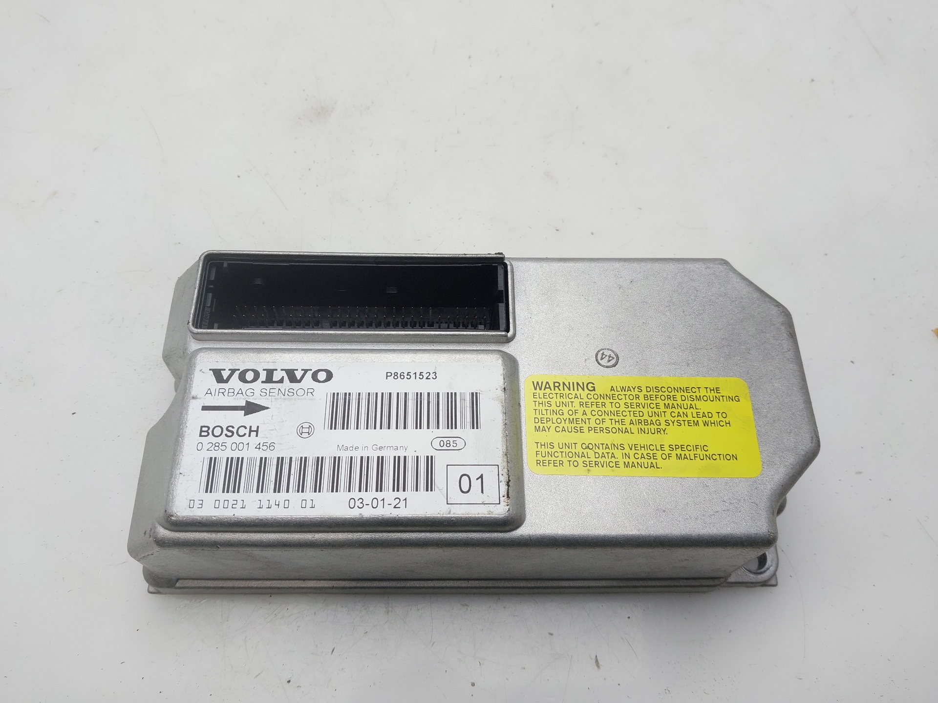 VOLVO S60 1 generation (2000-2009) SRS Control Unit 8651523 24947494