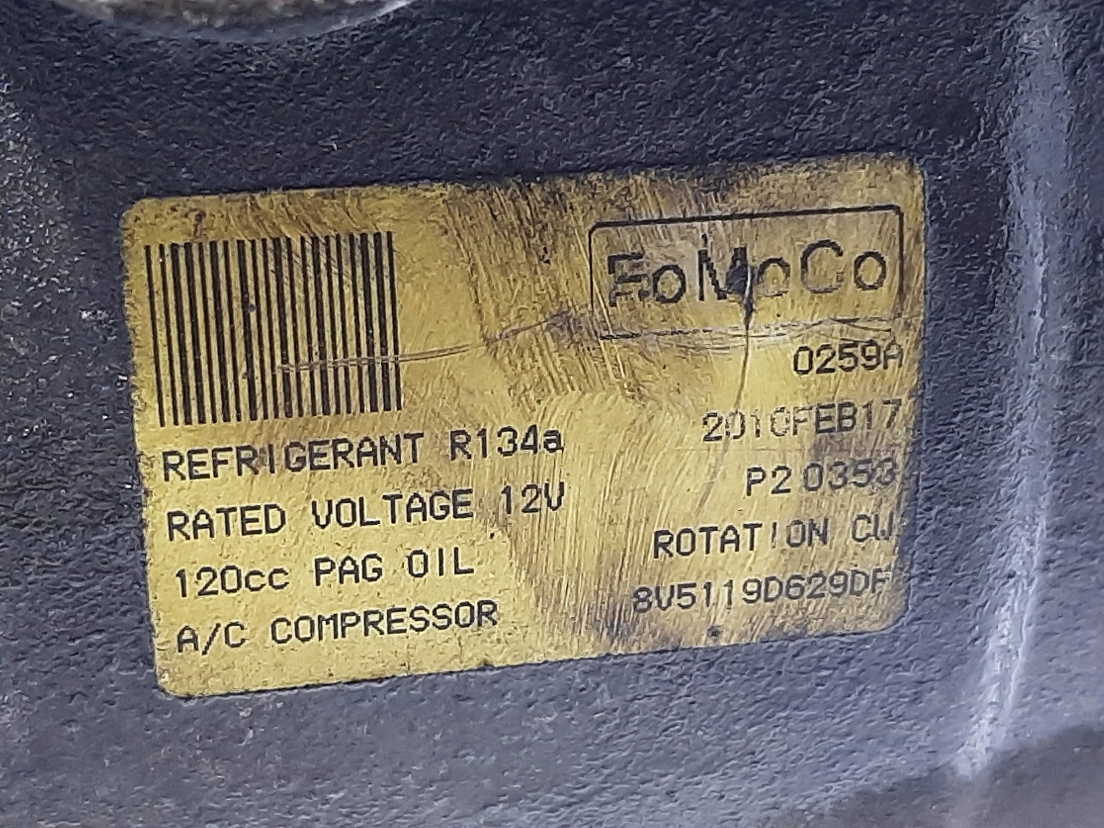 FORD Fiesta 5 generation (2001-2010) Air Condition Pump 8V5119D629DF 18801188