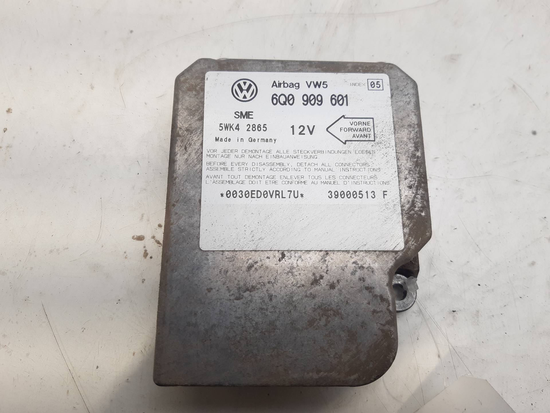 SKODA Octavia 1 generation (1996-2010) SRS Control Unit 6Q0909601 25412330